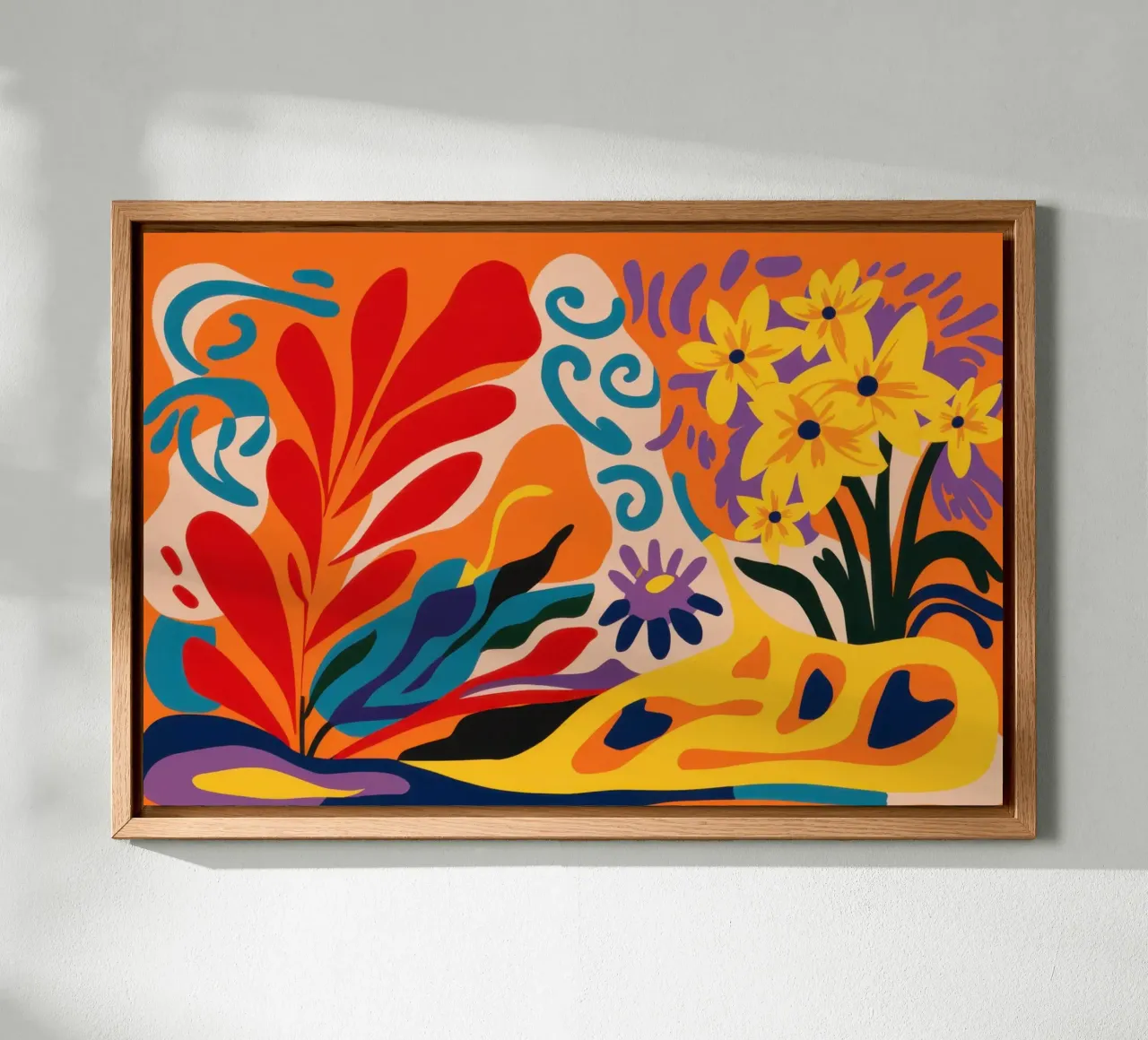 Fiesta Bloemengekte canvas met Baklijst van Rain Balance