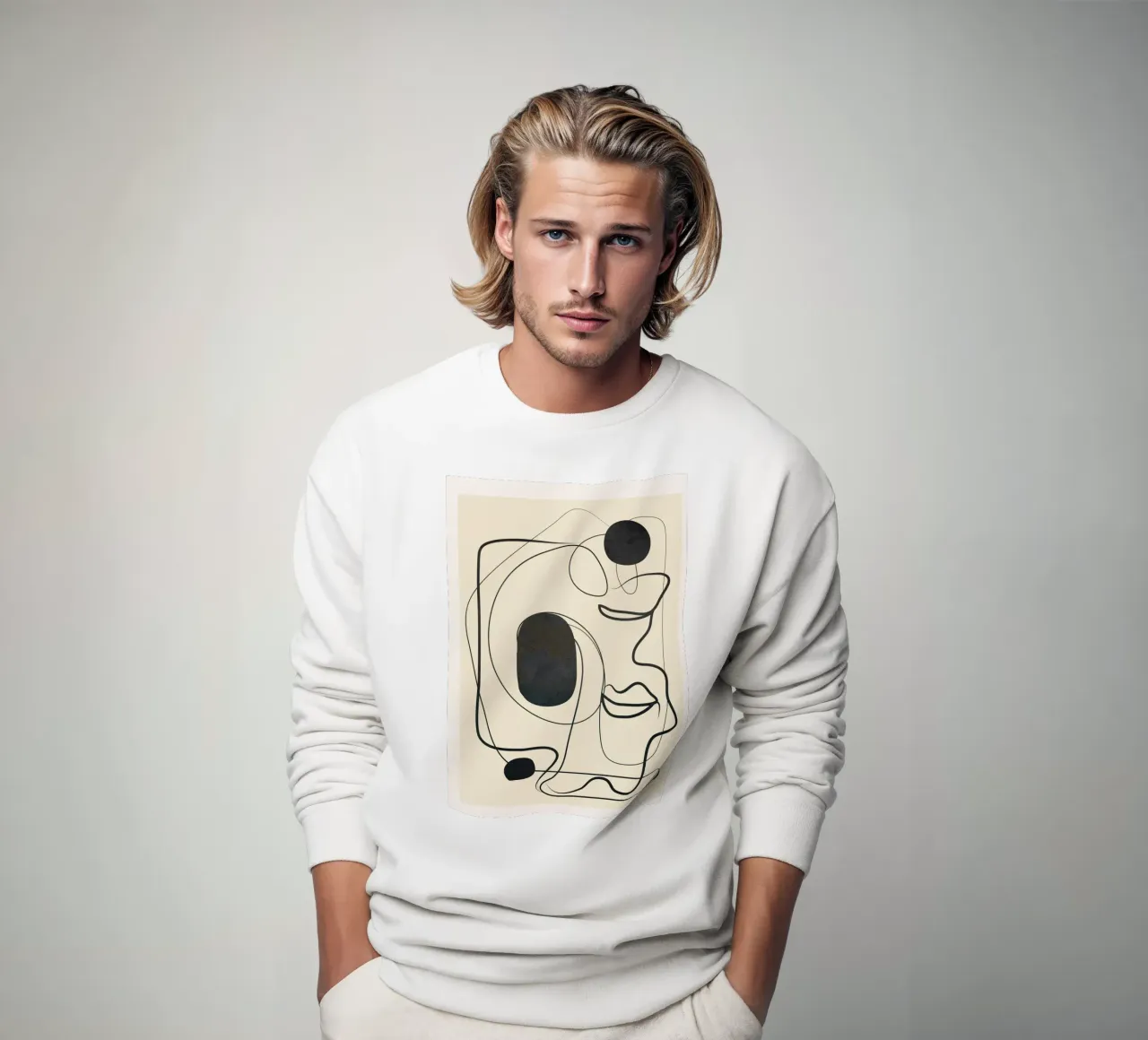 Abstract Line Art VIII felpa da Nadjaa