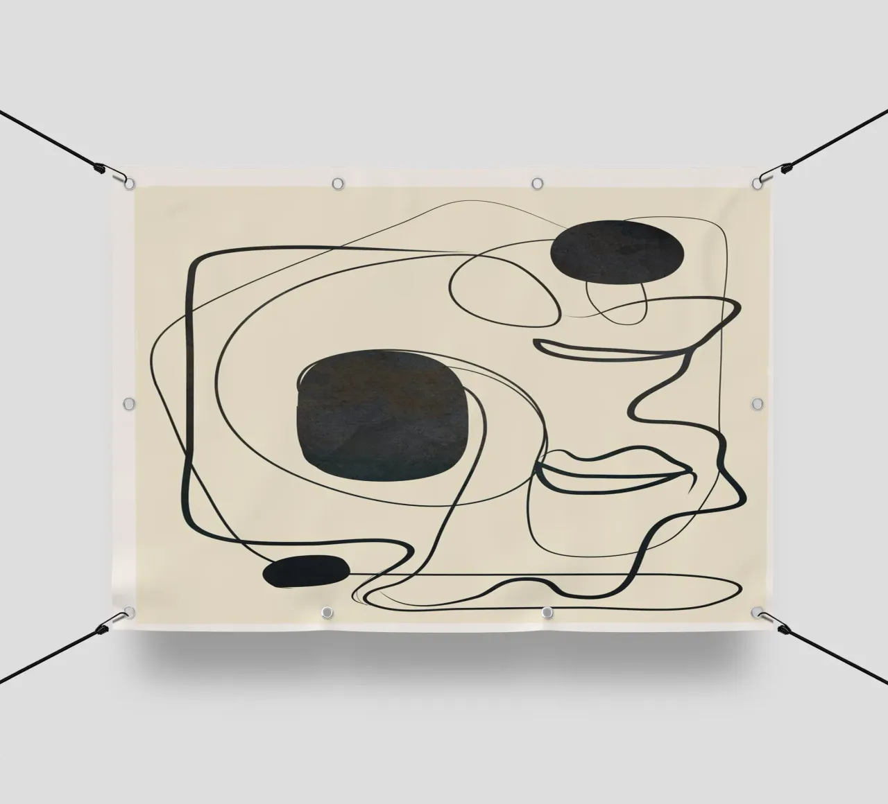Abstract Line Art VIII telo in pvc da Nadjaa