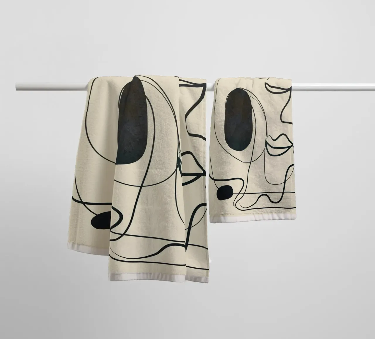 Abstract Line Art VIII asciugamano da bagno da Nadjaa
