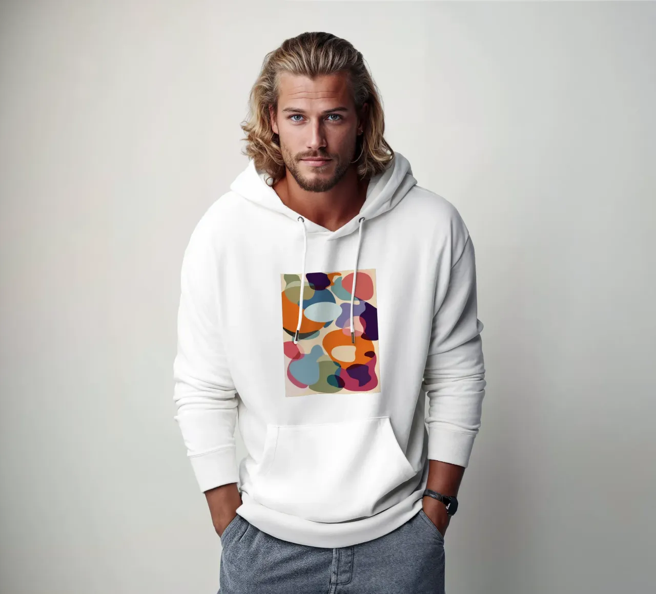 Sogni di colore sovrapposti felpa con cappuccio da Flock Reverie