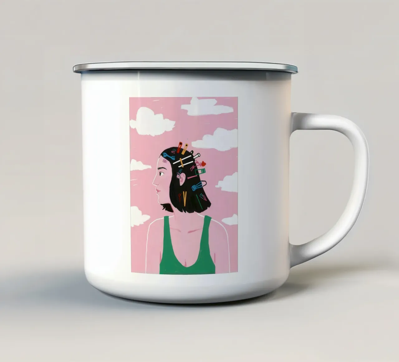 Pastel Profile Bloom tazza in smalto da Monuments Fire
