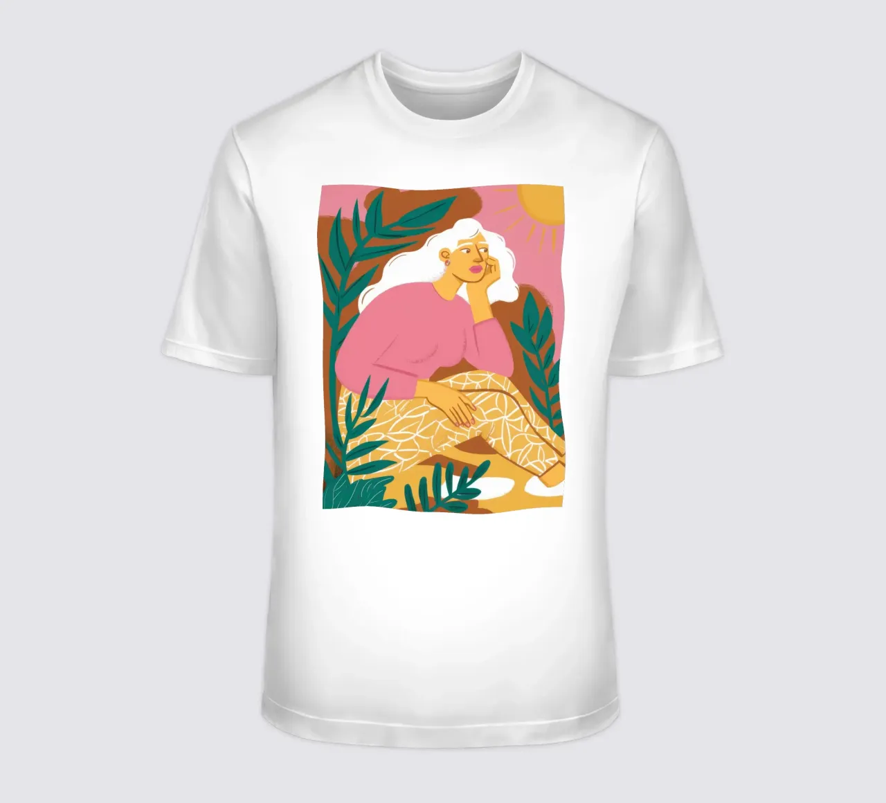 Poolside Feline Repose t-shirt by Reds Jays