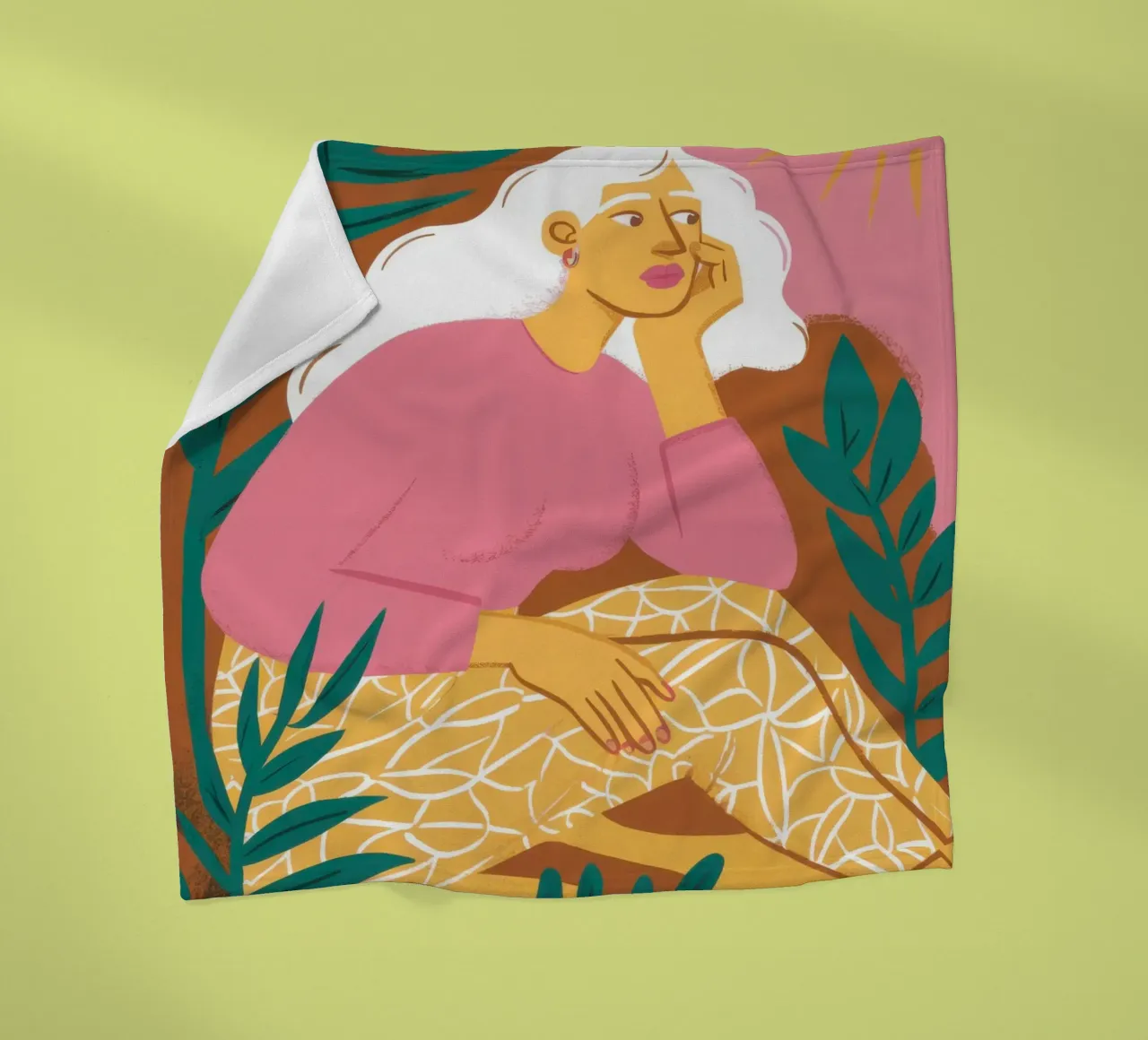 Poolside Feline Repose fleece blanket by Reds Jays