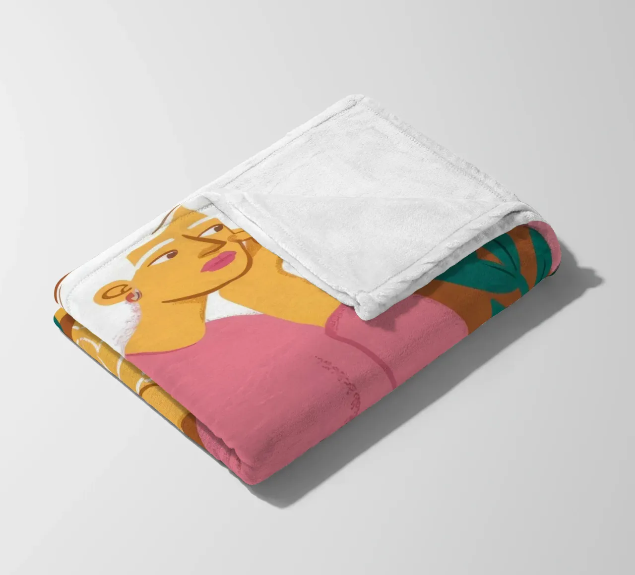 Poolside Feline Repose fleece blanket by Reds Jays