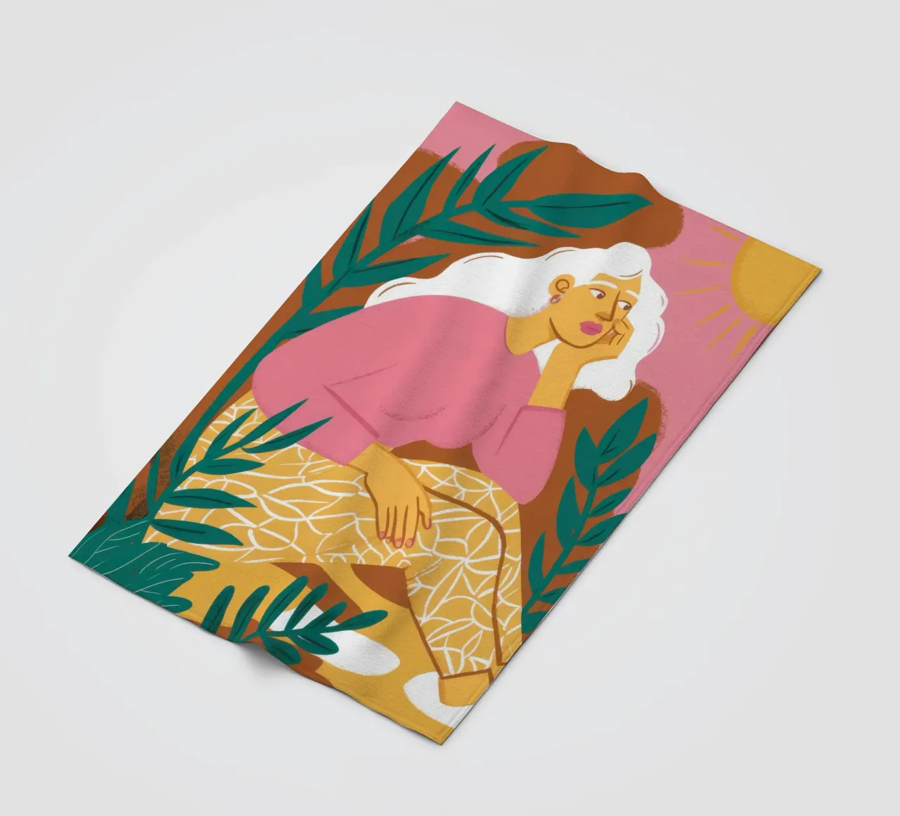 Poolside Feline Repose fleece blanket by Reds Jays