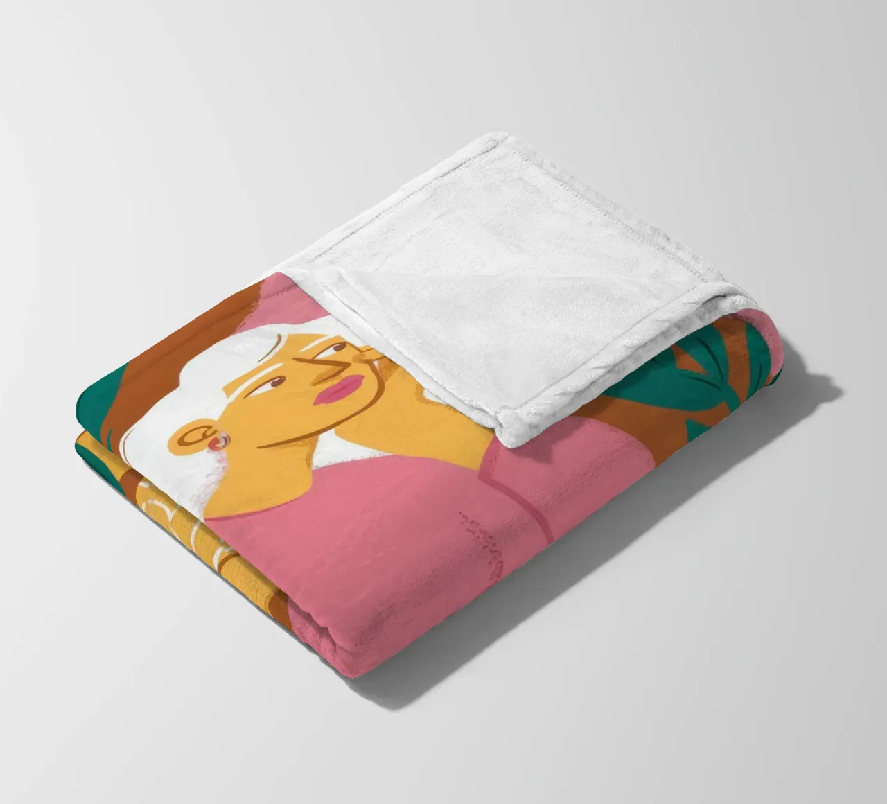 Poolside Feline Repose fleece blanket by Reds Jays