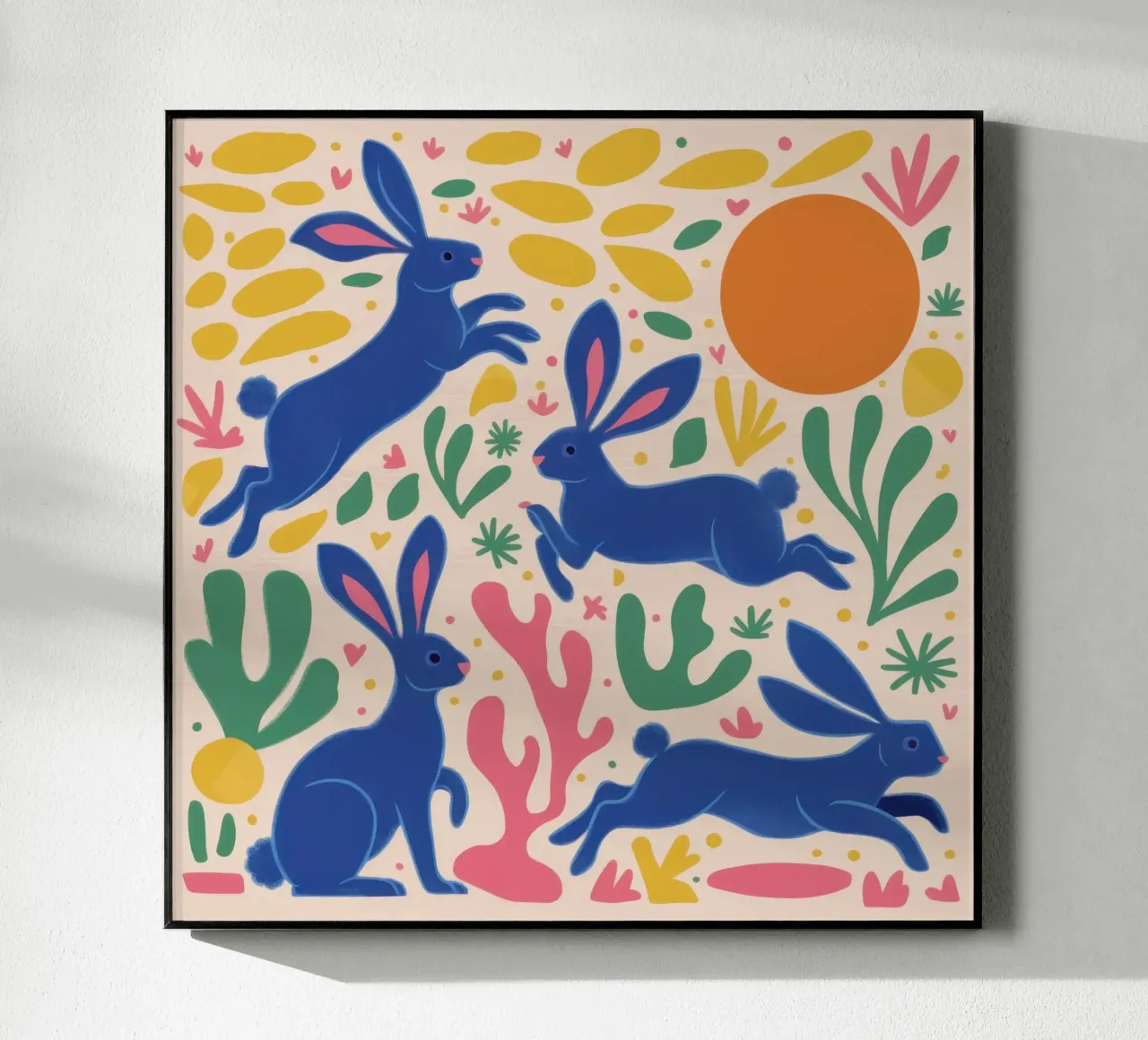 Midnight Rabbit Dance acrylic glass by Ink Pulse