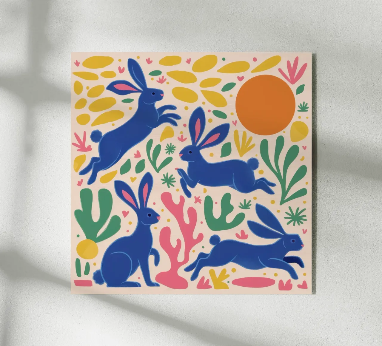 Midnight Rabbit Dance acrylic glass by Ink Pulse