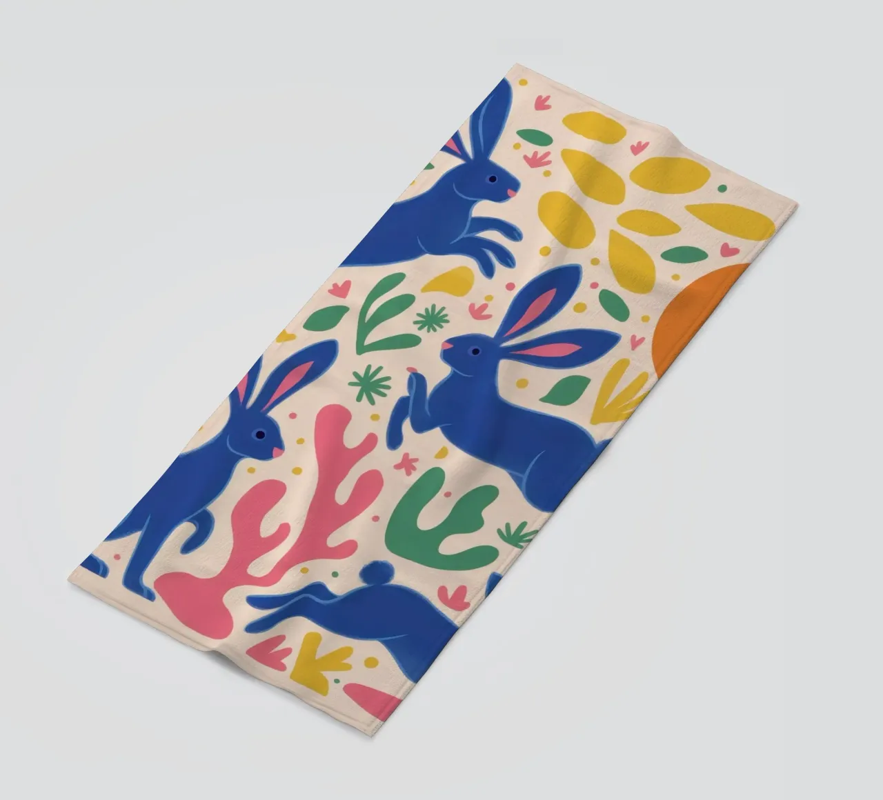 Danza del coniglio di mezzanotte telo mare da Ink Pulse