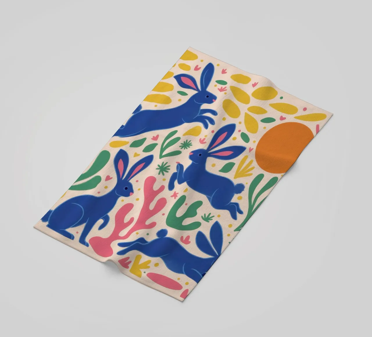 Danza del coniglio di mezzanotte telo mare da Ink Pulse