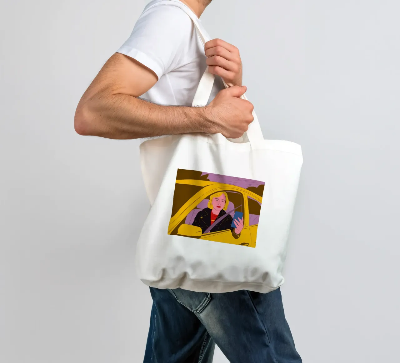 Momento urbano digitale borsa in juta da Giant Foxs