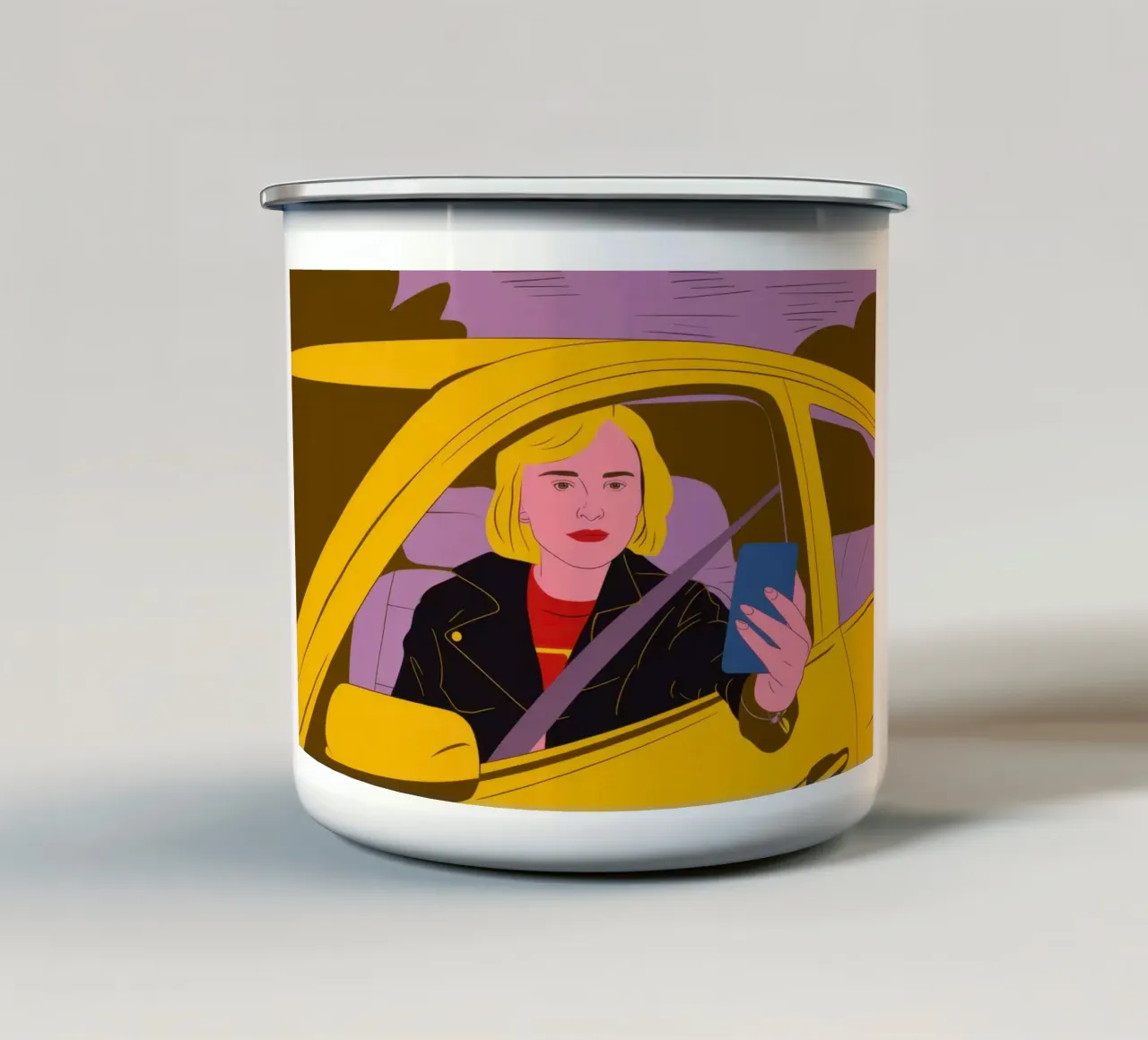 Momento urbano digitale tazza in smalto da Giant Foxs