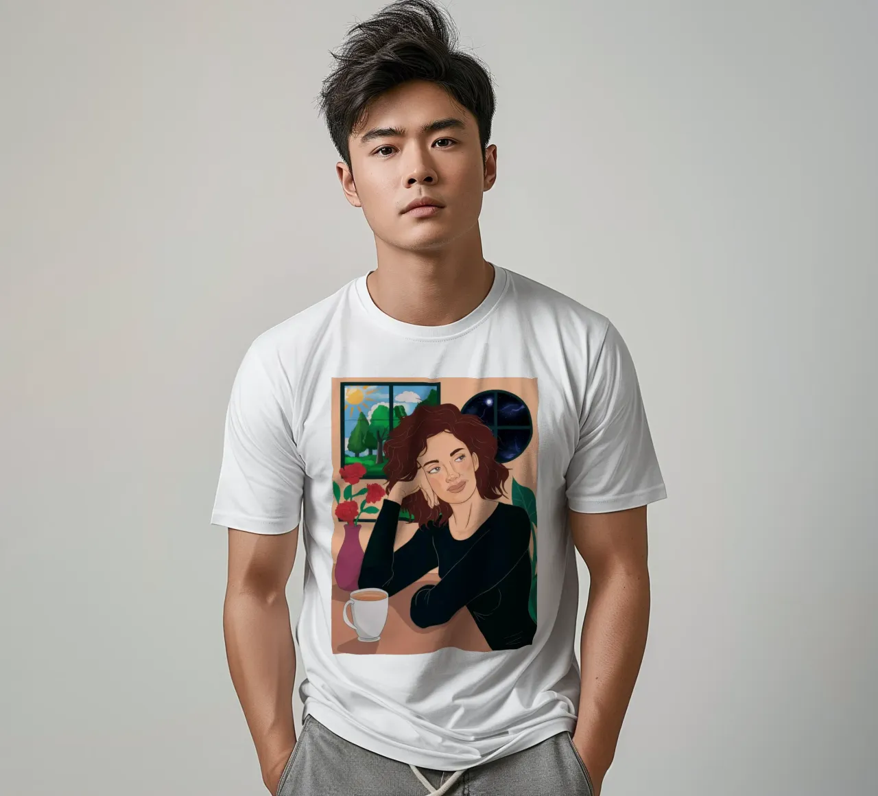 Notturno Caffè Contemplazione t-shirt da Monuments Fire