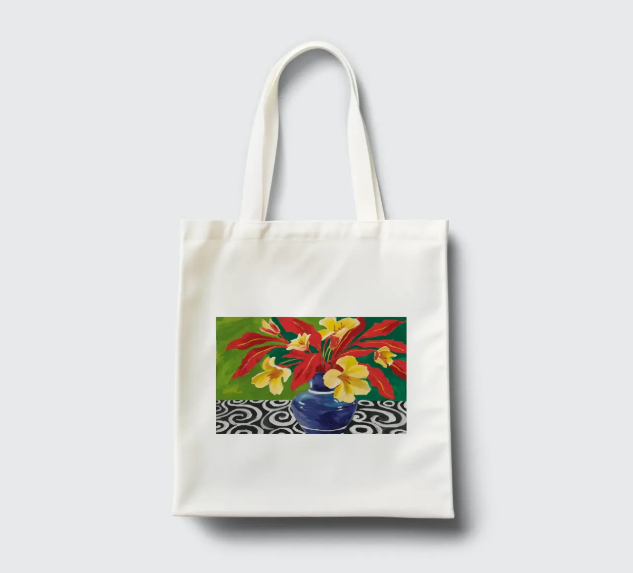 Primary Color Posies tote bag by Rain Balance