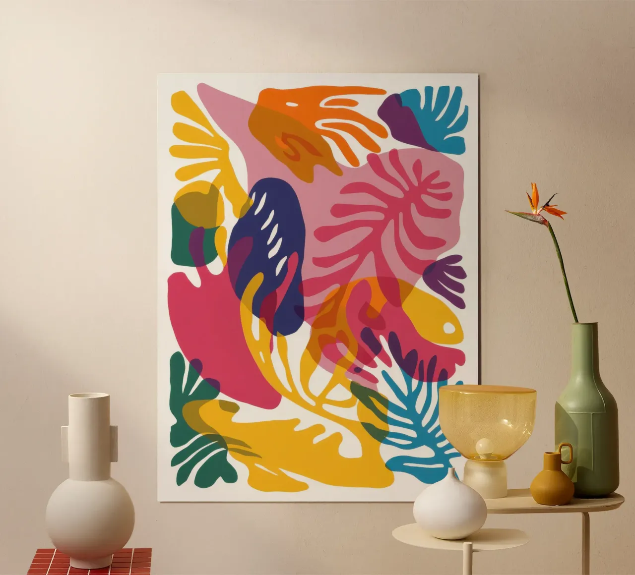 Tropical Leaf Collage hahnemühle by Ink Pulse