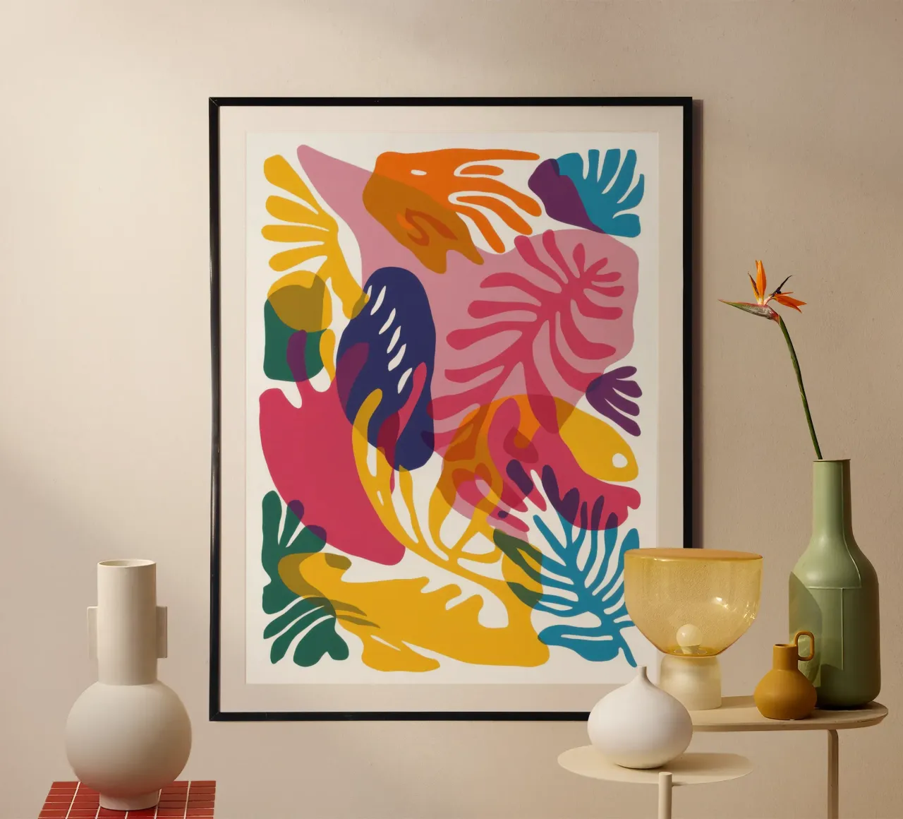 Tropical Leaf Collage hahnemühle by Ink Pulse