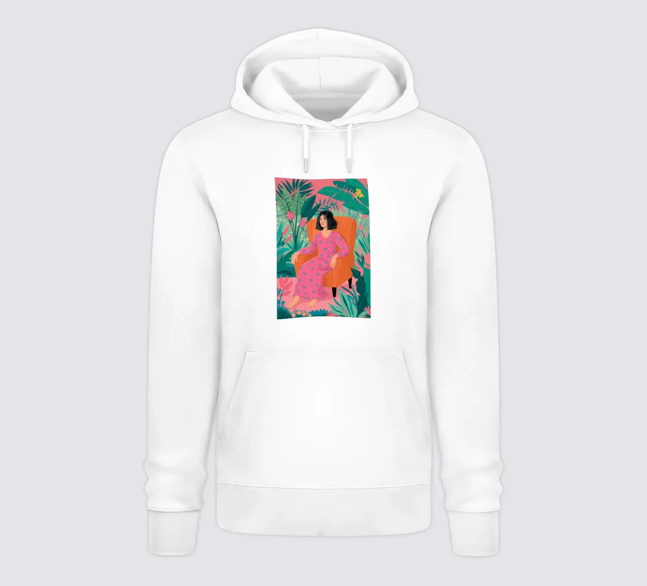 Giungla di sedie Roseate felpa con cappuccio da Dream Gesso