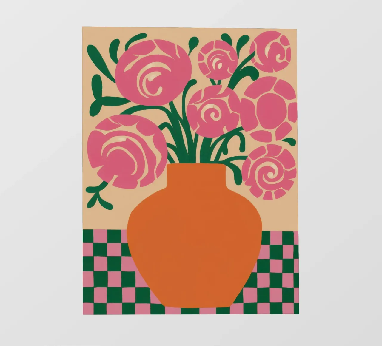 Sunset Rose Bouquet pvc cover by Monuments Fire