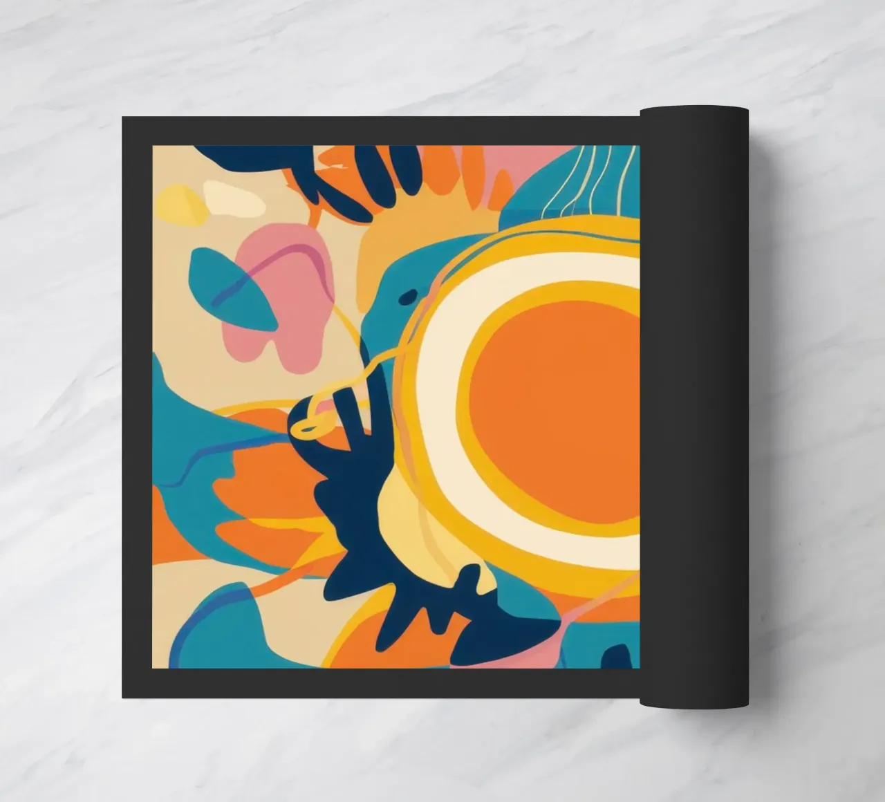 Abstract Java Jive doormat by Mythy Brush