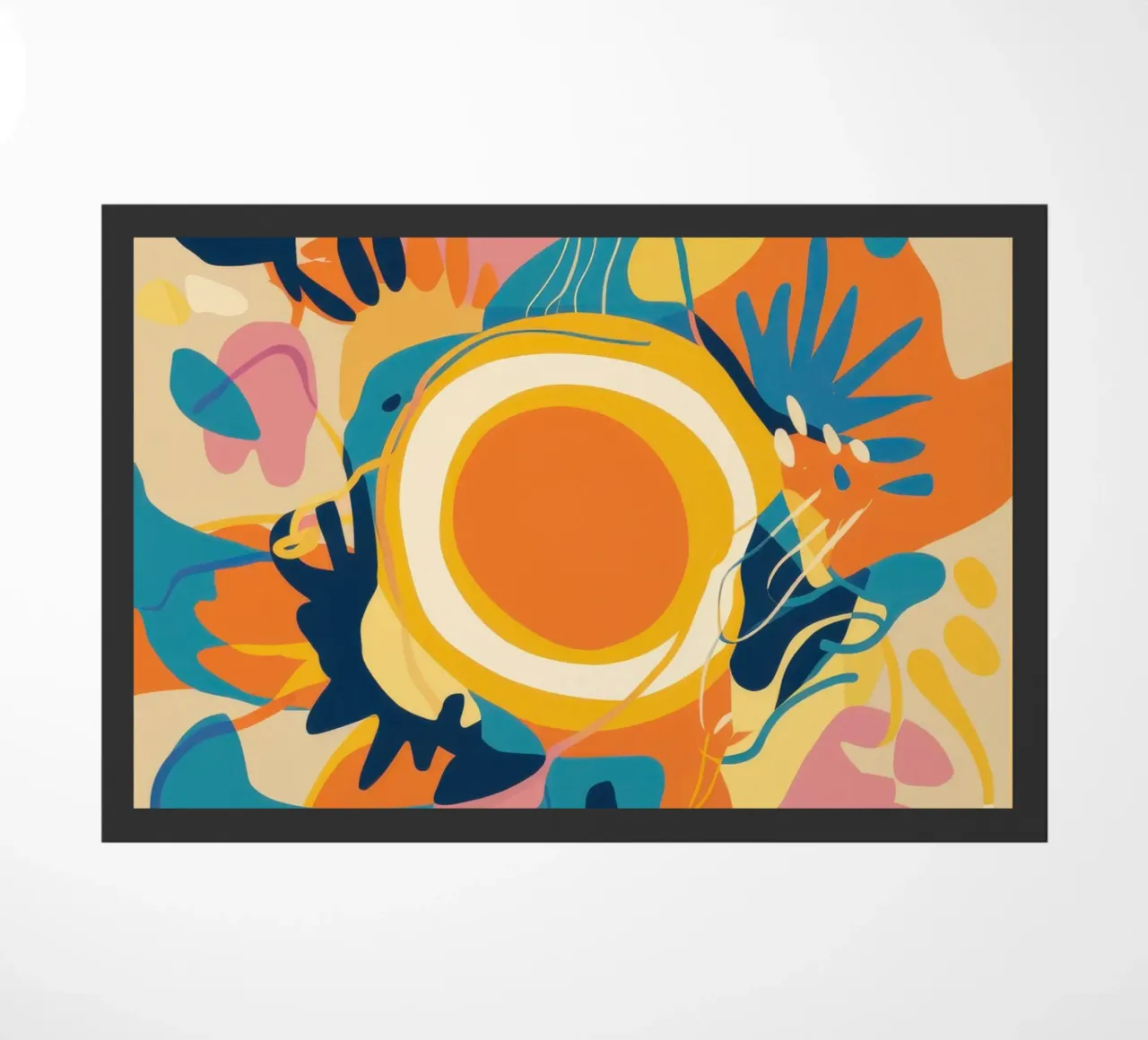 Abstract Java Jive doormat by Mythy Brush