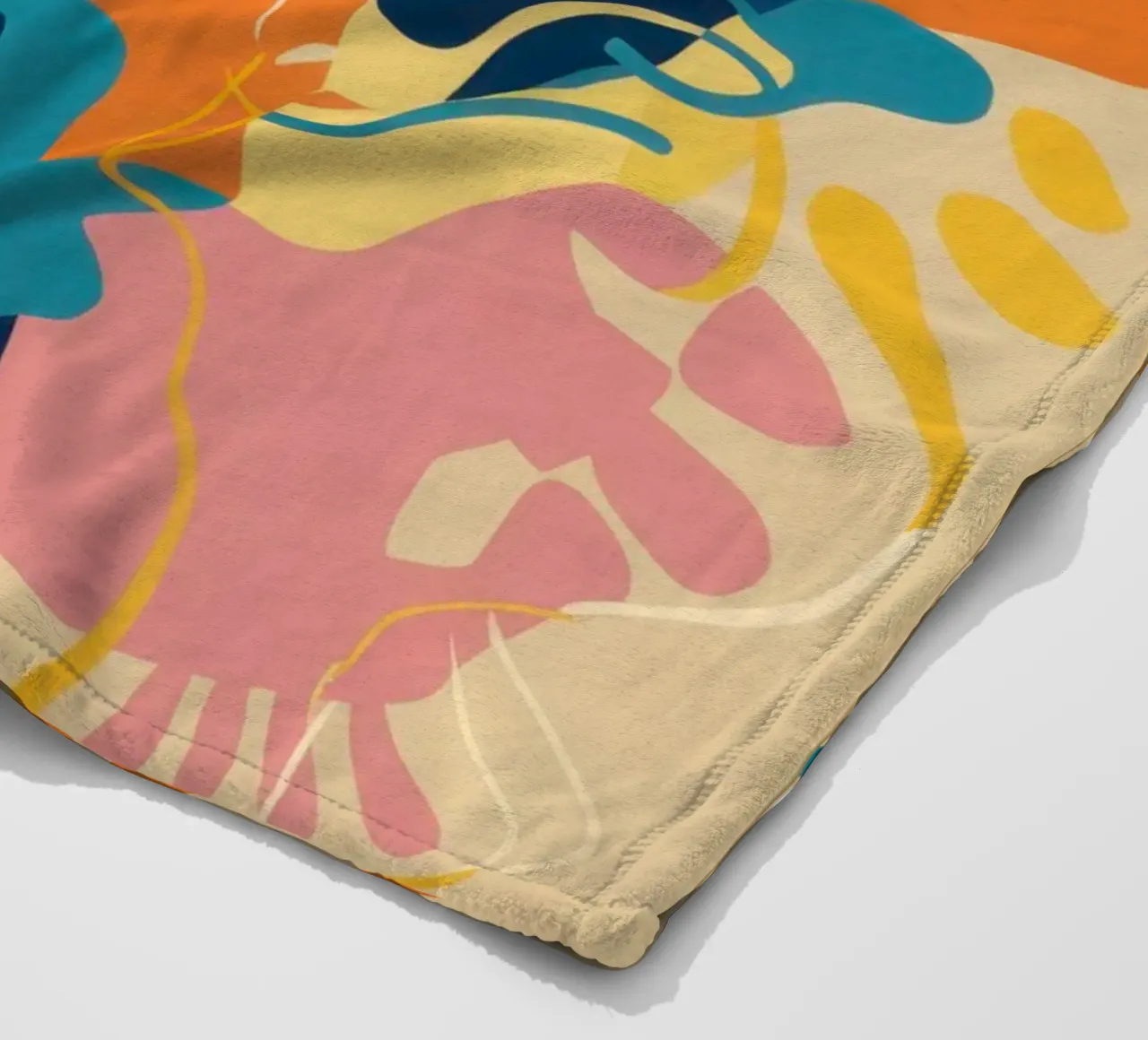 Abstract Java Jive fleece blanket by Mythy Brush