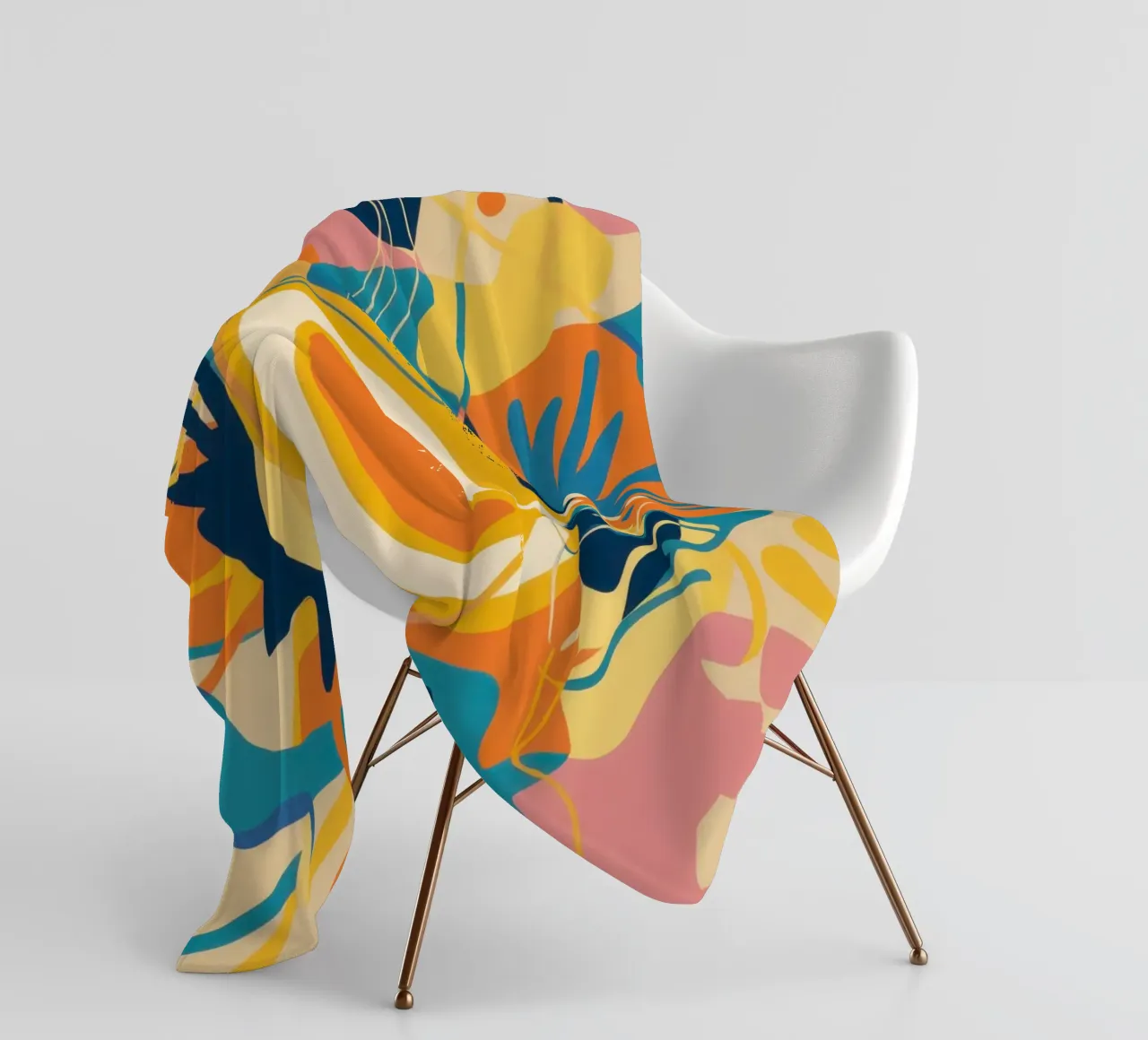 Abstract Java Jive fleece blanket by Mythy Brush