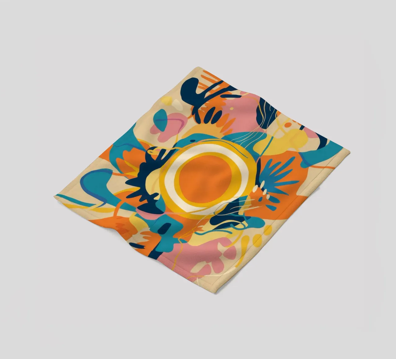 Abstract Java Jive fleece blanket by Mythy Brush