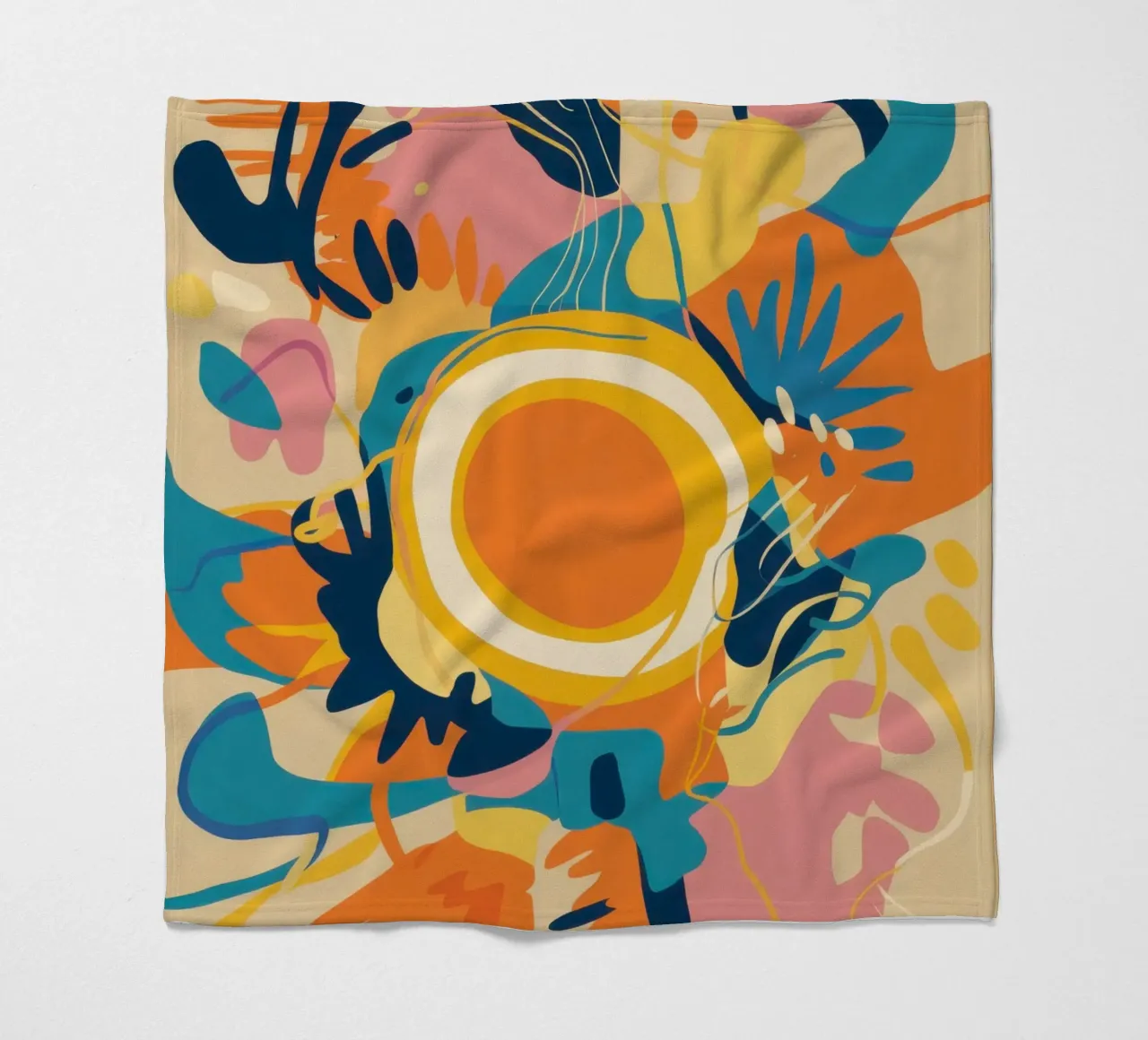Abstract Java Jive fleece blanket by Mythy Brush