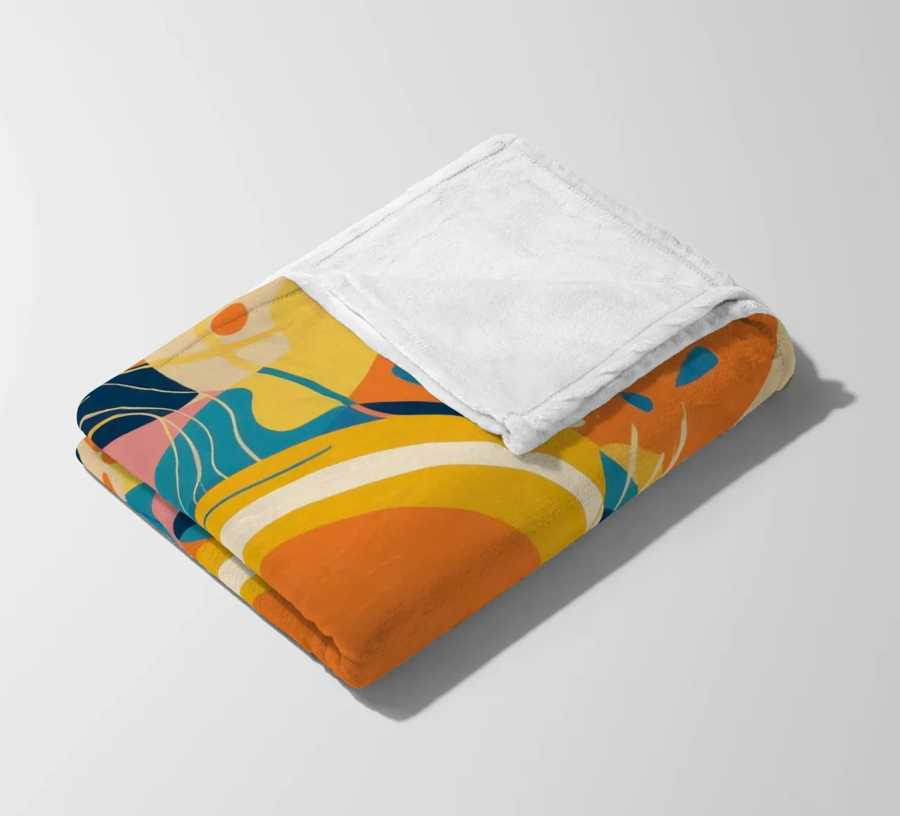 Abstract Java Jive fleece blanket by Mythy Brush