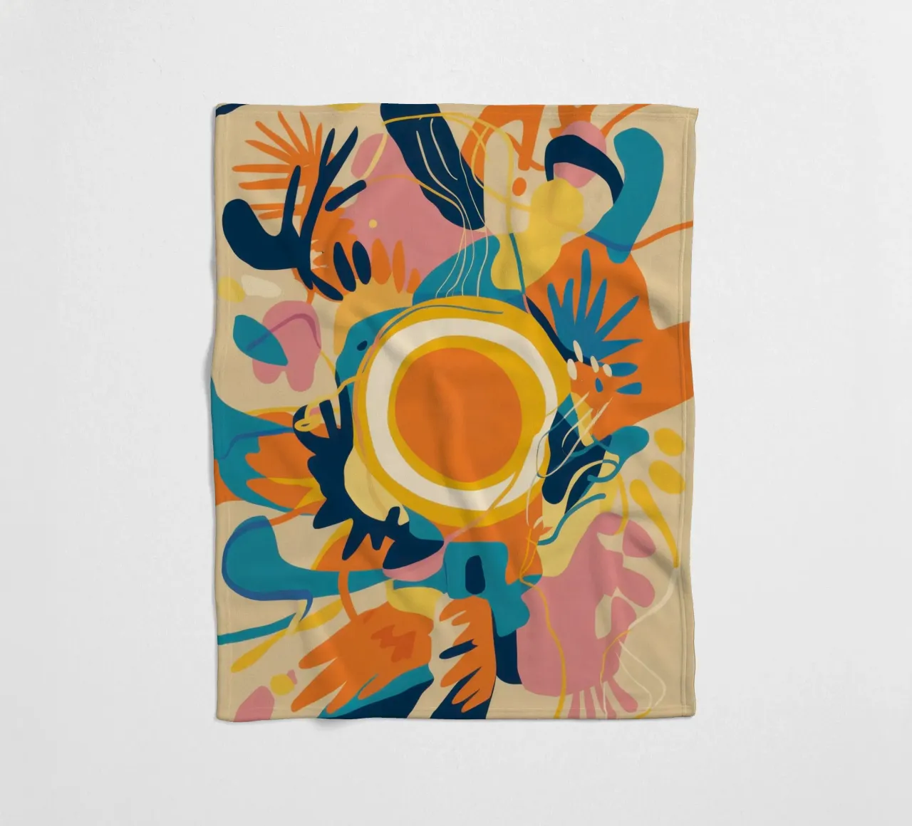 Abstract Java Jive fleece blanket by Mythy Brush