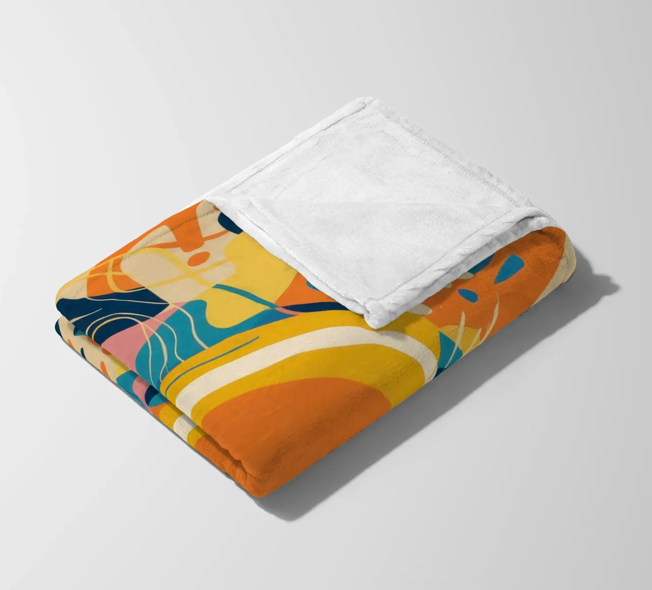 Abstract Java Jive fleece blanket by Mythy Brush