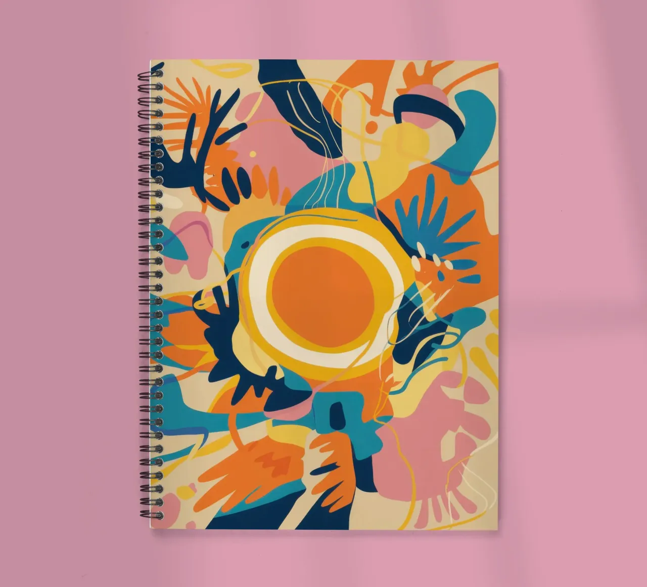 Abstract Java Jive spiral notebook by Mythy Brush