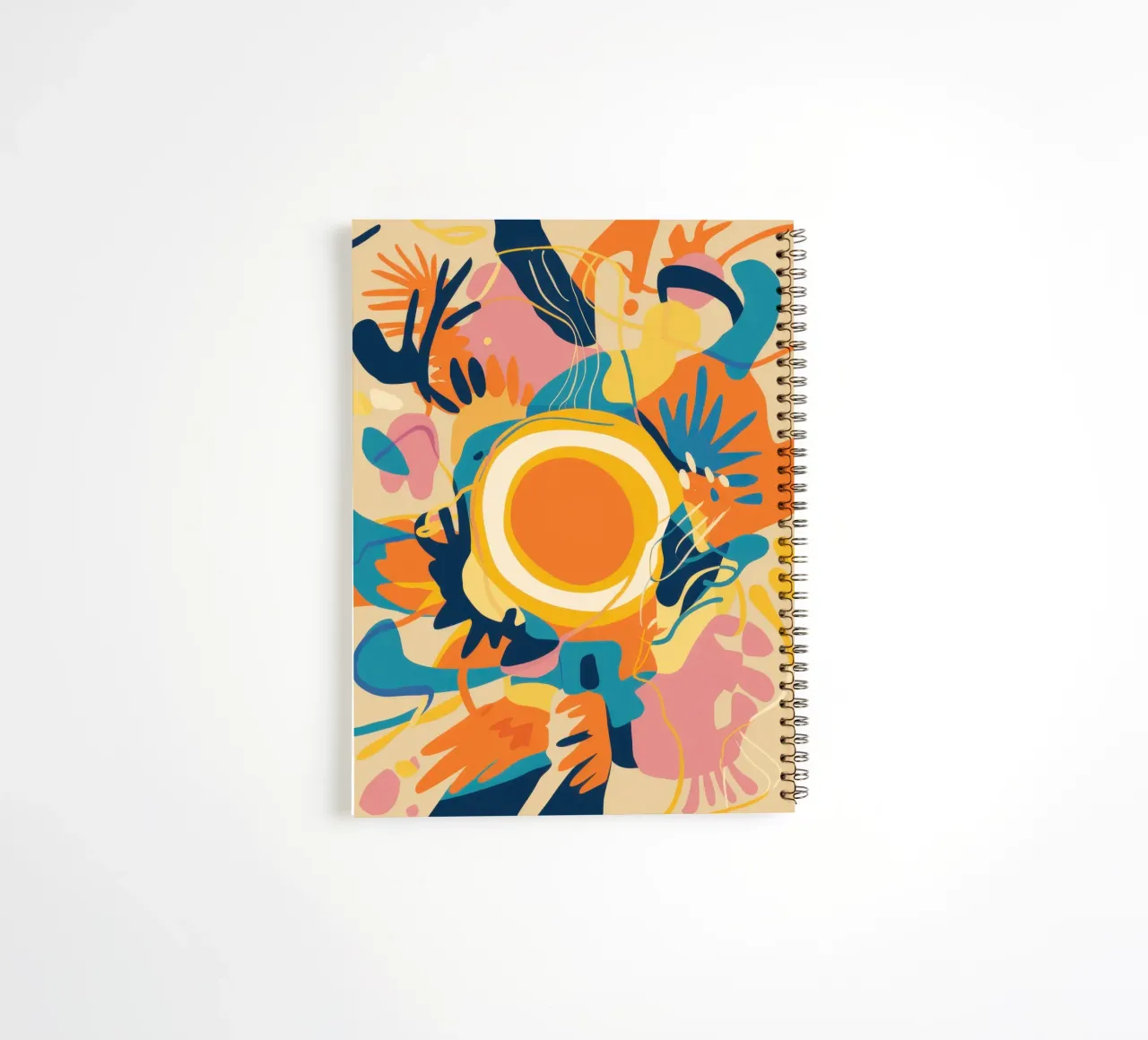 Abstract Java Jive spiral notebook by Mythy Brush