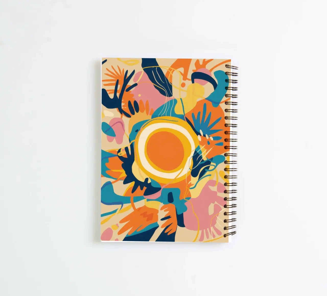 Abstract Java Jive spiral notebook by Mythy Brush