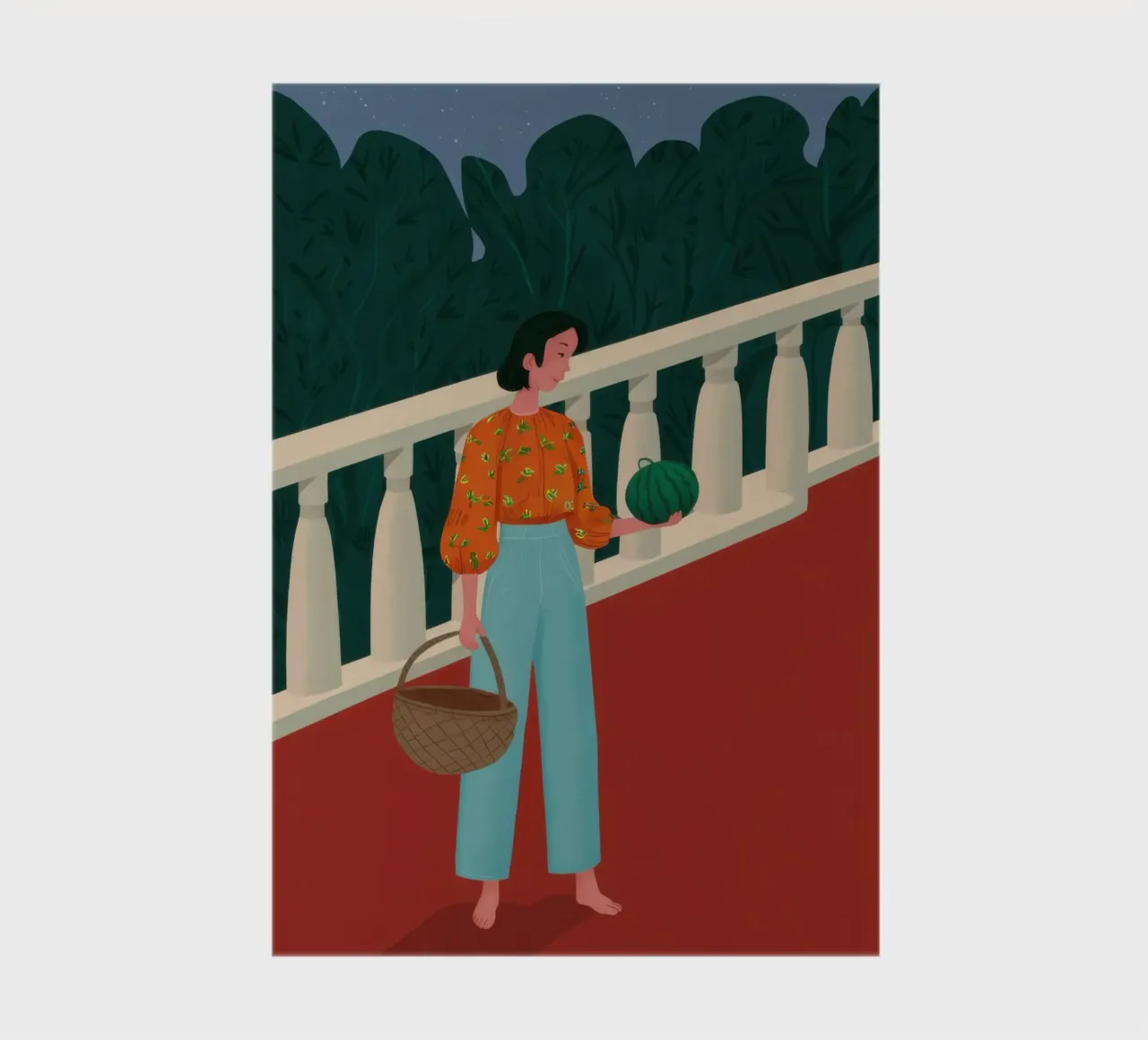 Balcony Breeze Contemplation notebook by Giant Foxs