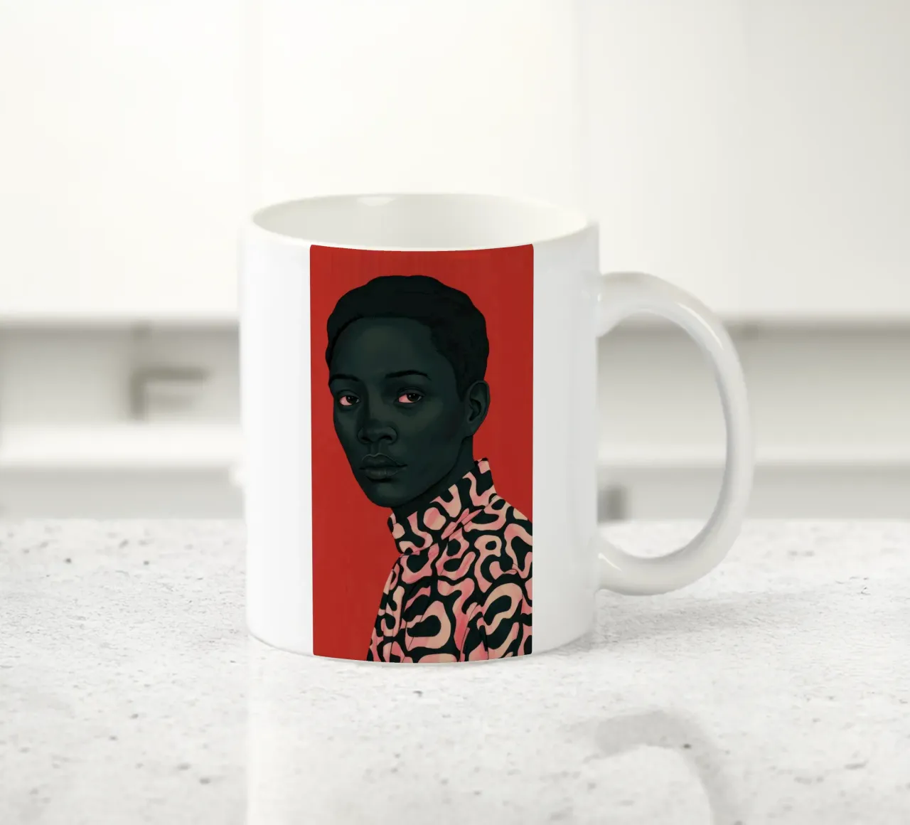 Garza leopardata in bilico tazza in ceramica da Flock Reverie