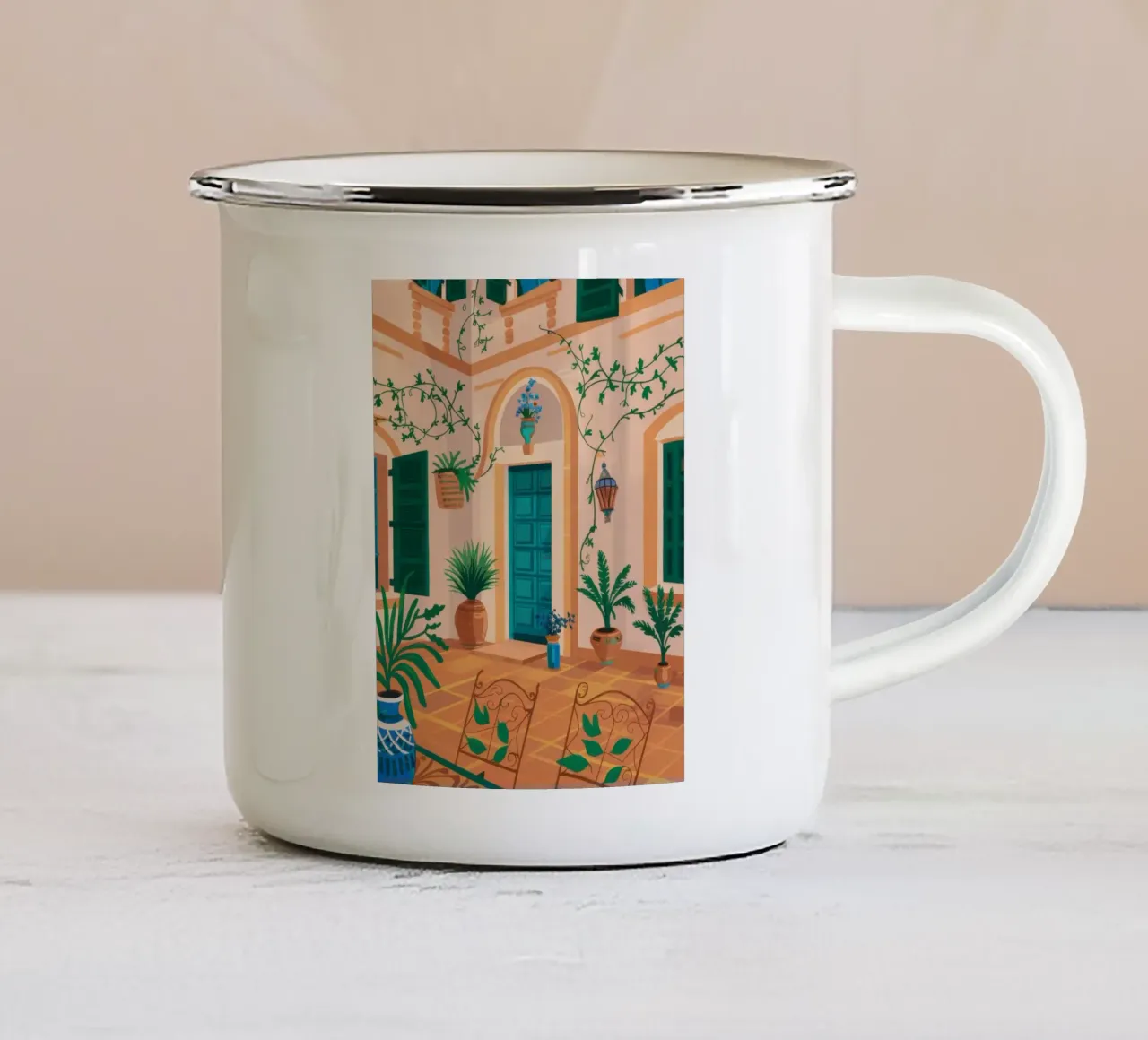 Villa Verdant Cortile tazza in smalto da Dream Gesso
