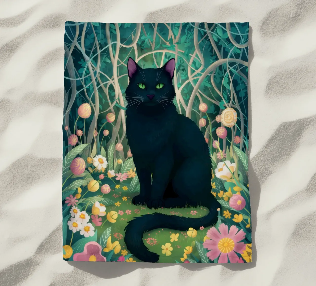 Enchanted Forest Familiar beach towel by Monuments Fire