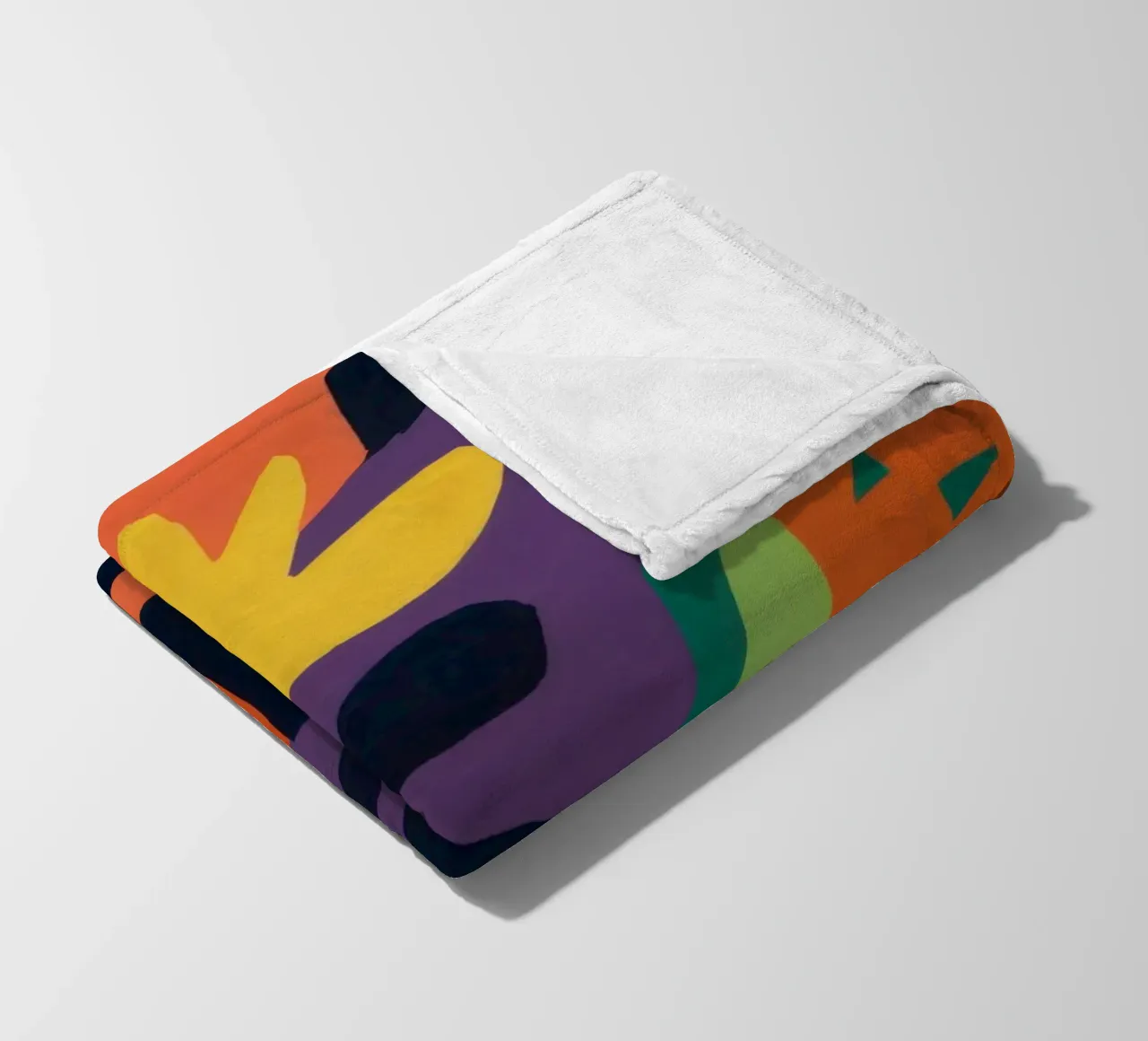 Cubist's Playful Table fleece blanket by Rain Balance