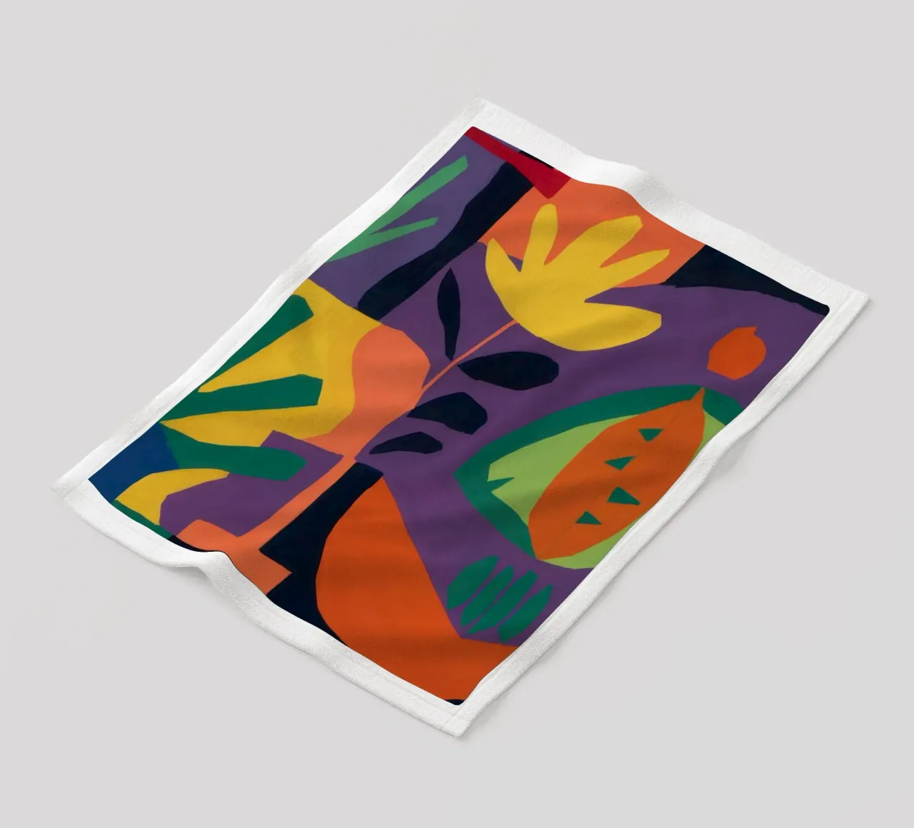 Cubist's Playful Table fleece blanket by Rain Balance