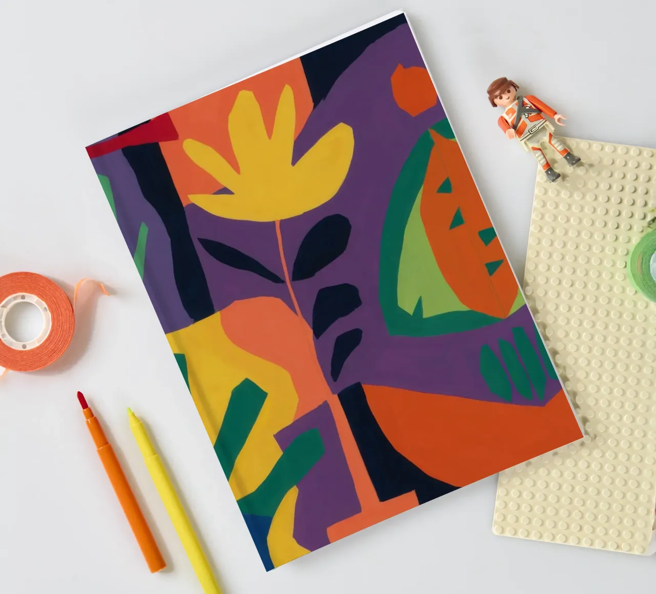 Cubist's Playful Table notebook by Rain Balance