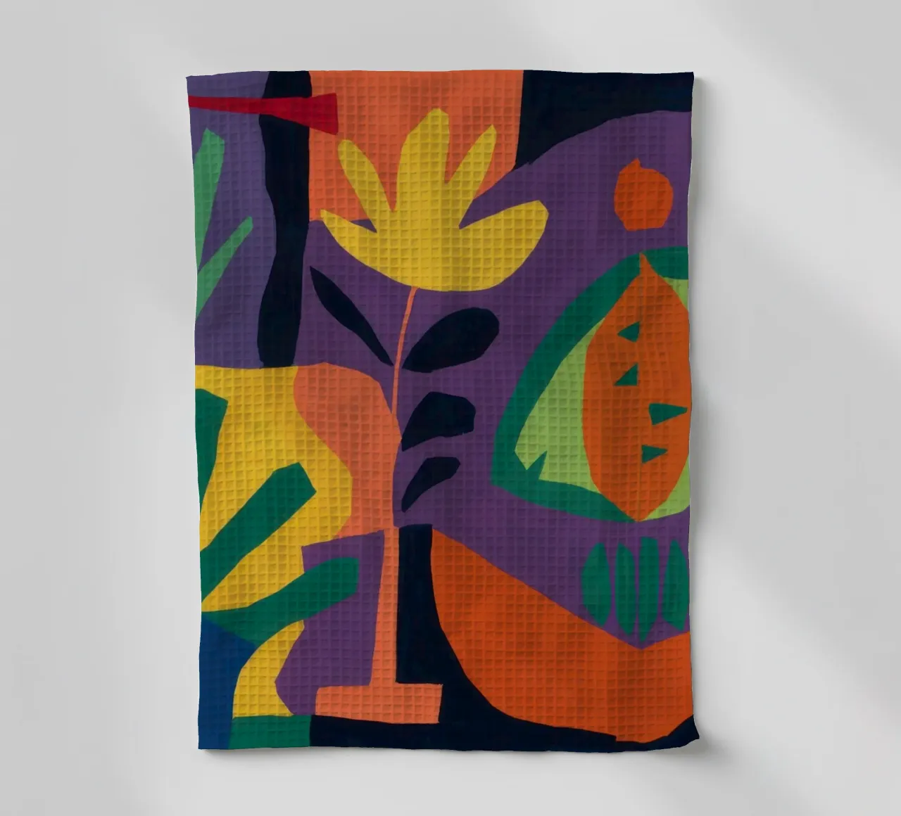 Cubist's Playful Table tea towel by Rain Balance