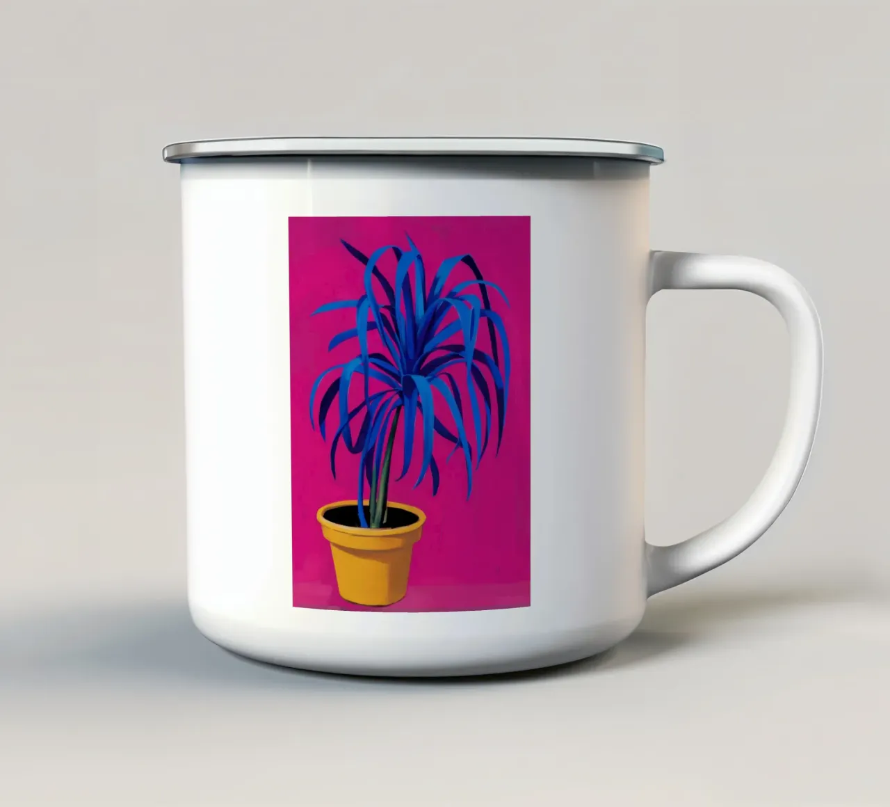 Blu elettrico di Fucsia tazza in smalto da Rain Balance