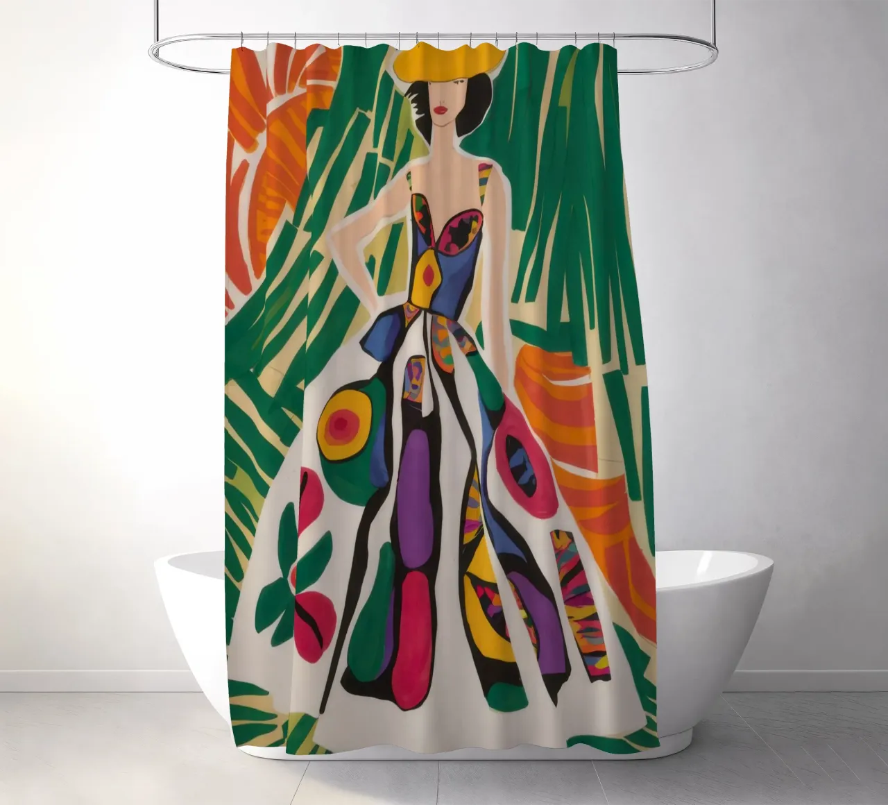 Fioritura Haute Couture tenda da doccia da Reds Jays