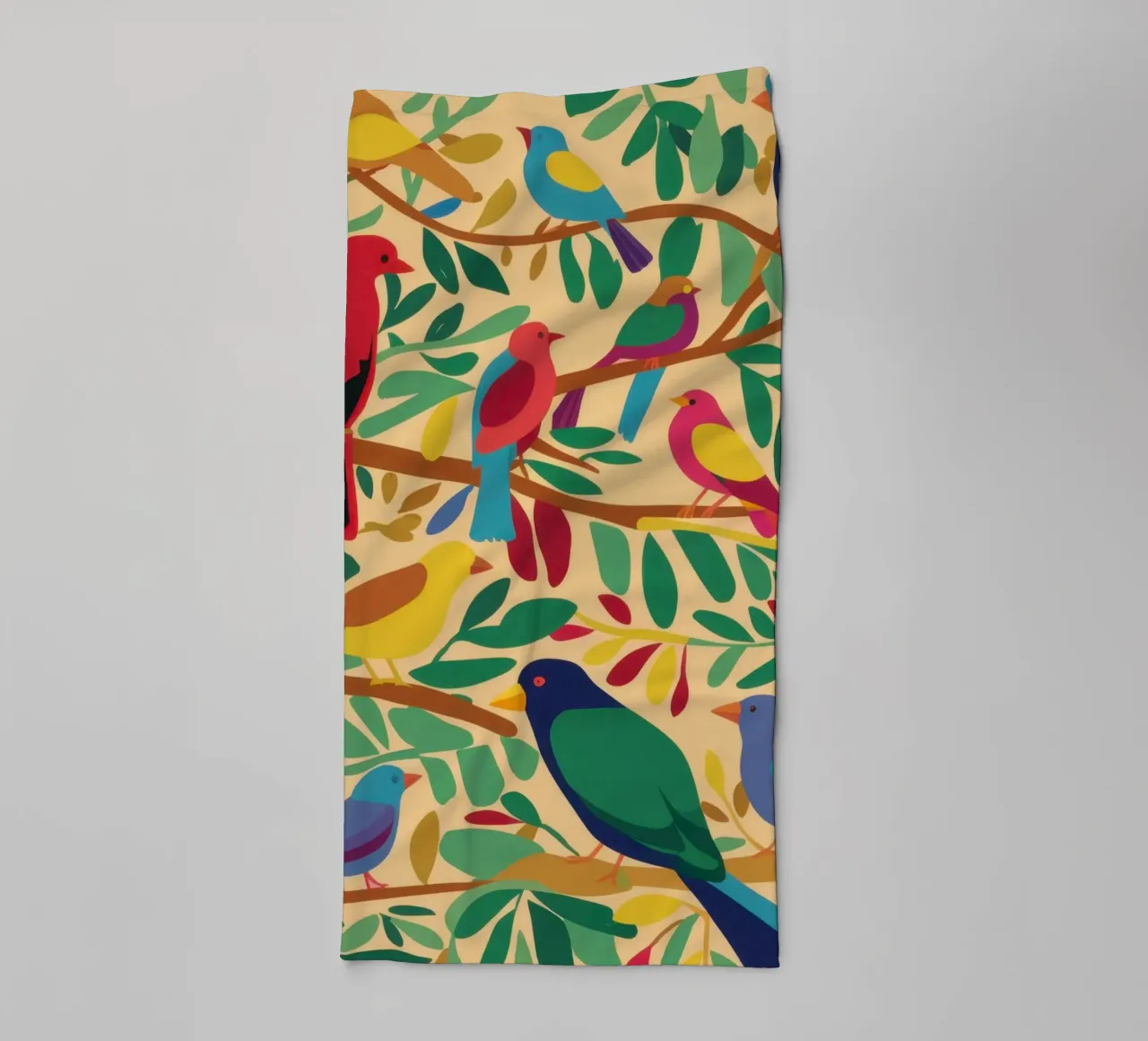 Aviary in the Branches towel by Ink Pulse