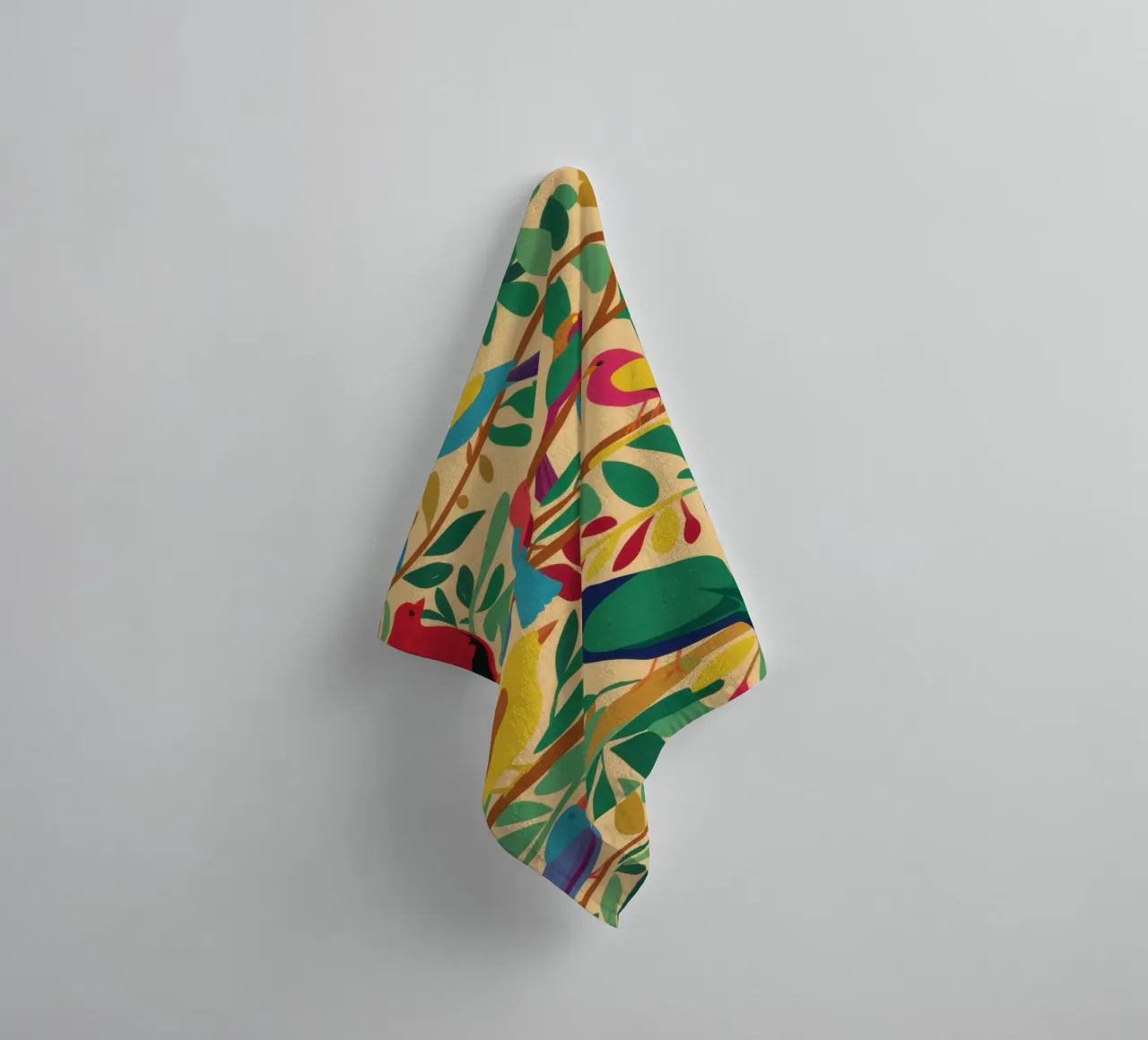 Aviary in the Branches towel by Ink Pulse
