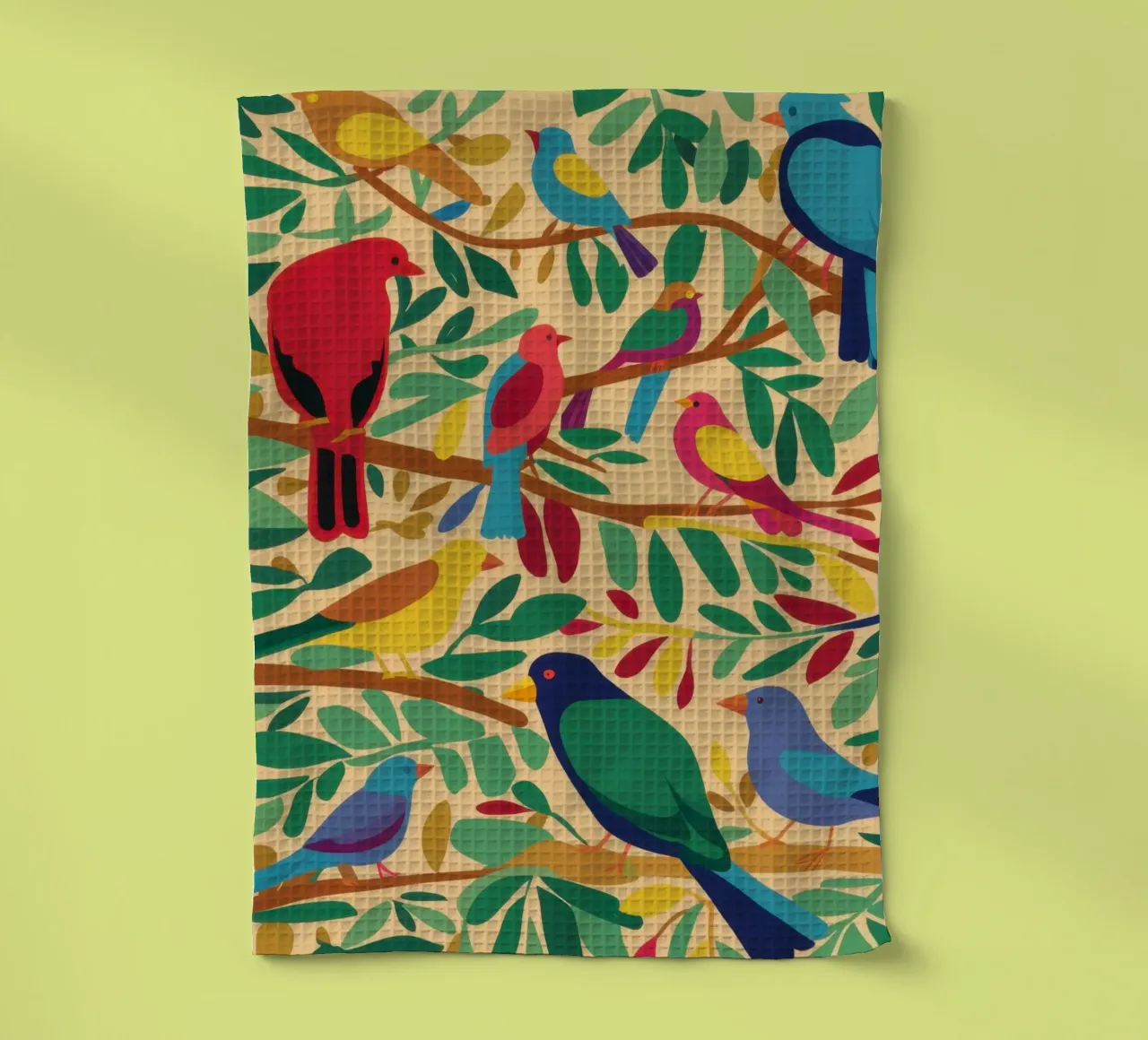Aviary in the Branches tea towel by Ink Pulse