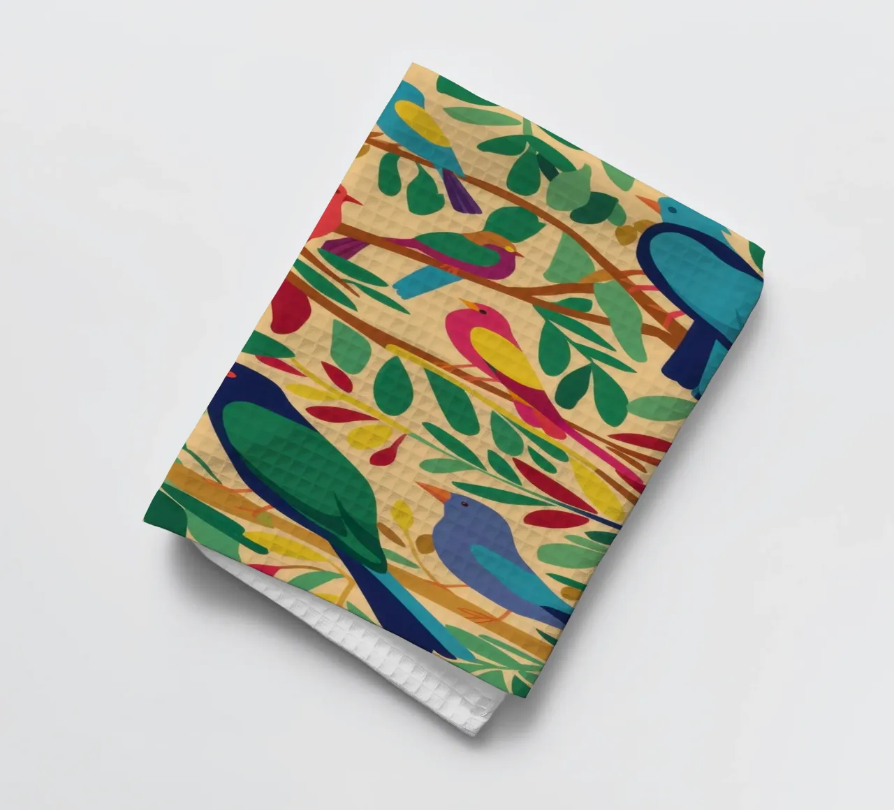 Aviary in the Branches tea towel by Ink Pulse