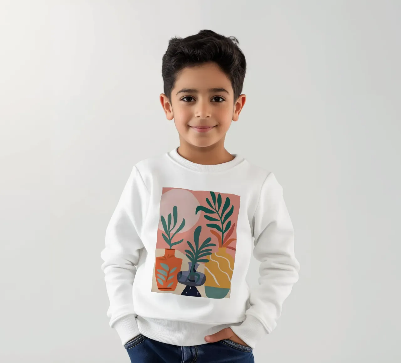 Bodegón Botánico Boho sudadera para niño de Flock Reverie